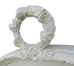 Antique Bed Headboard Us Queen or UK King Size Painted 19th Century