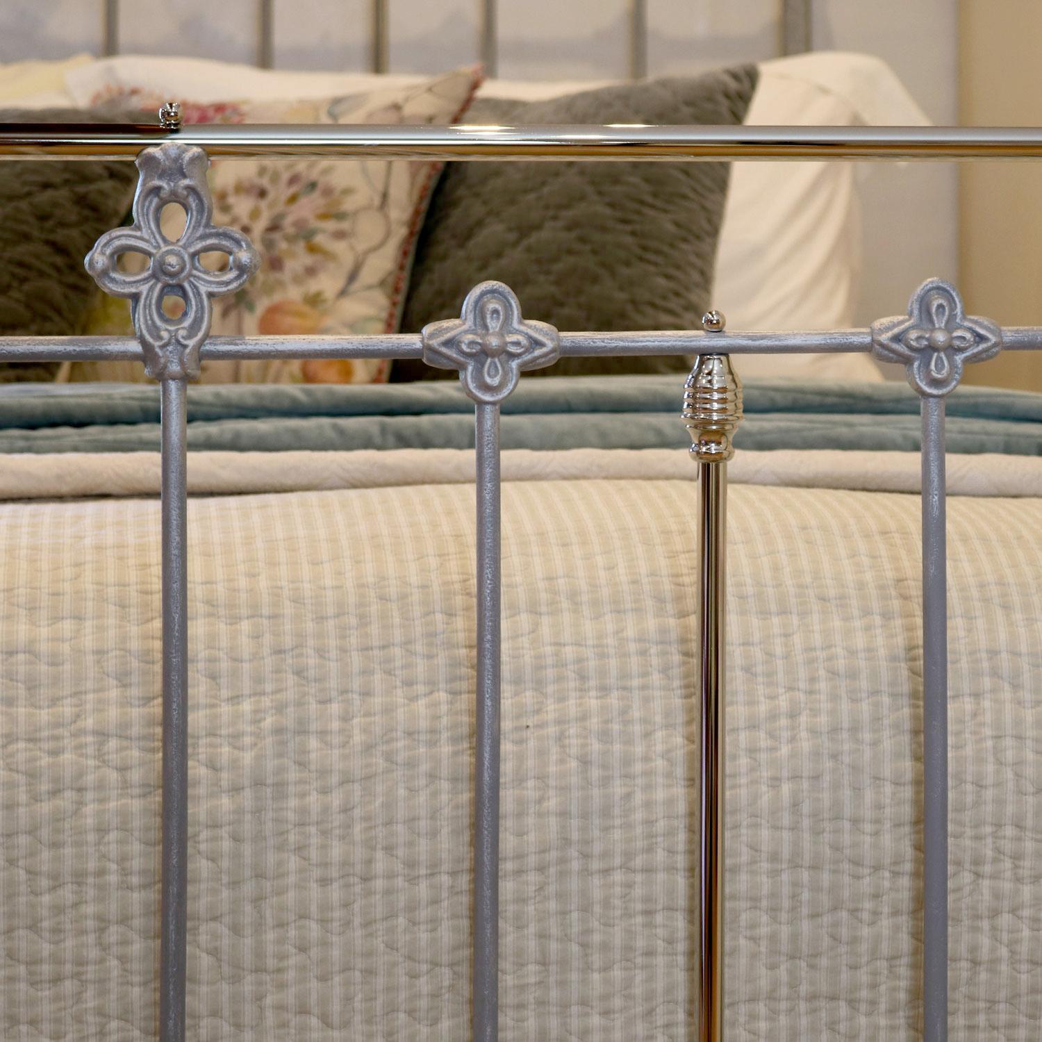 Victorian Antique Bed with Nickel Plating MK238