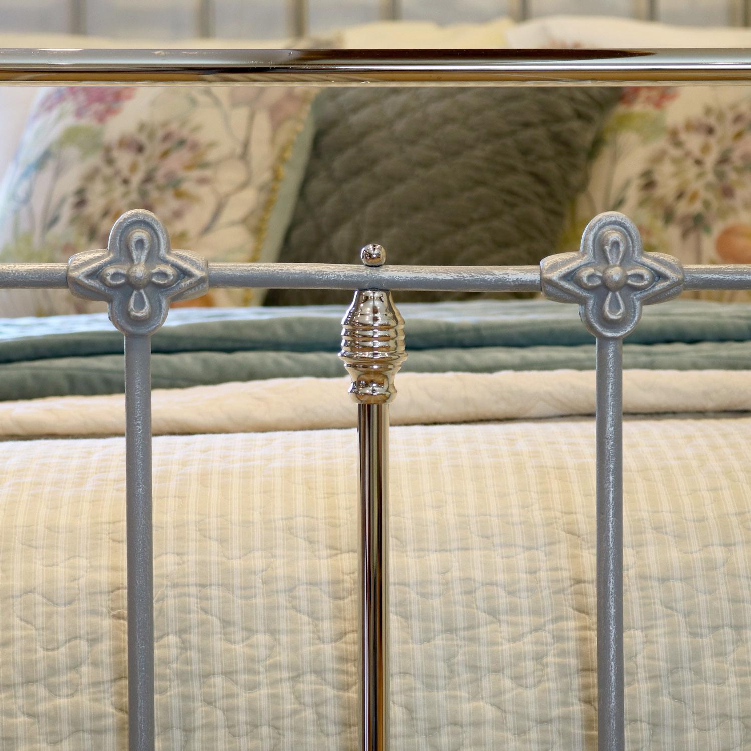 English Antique Bed with Nickel Plating MK238