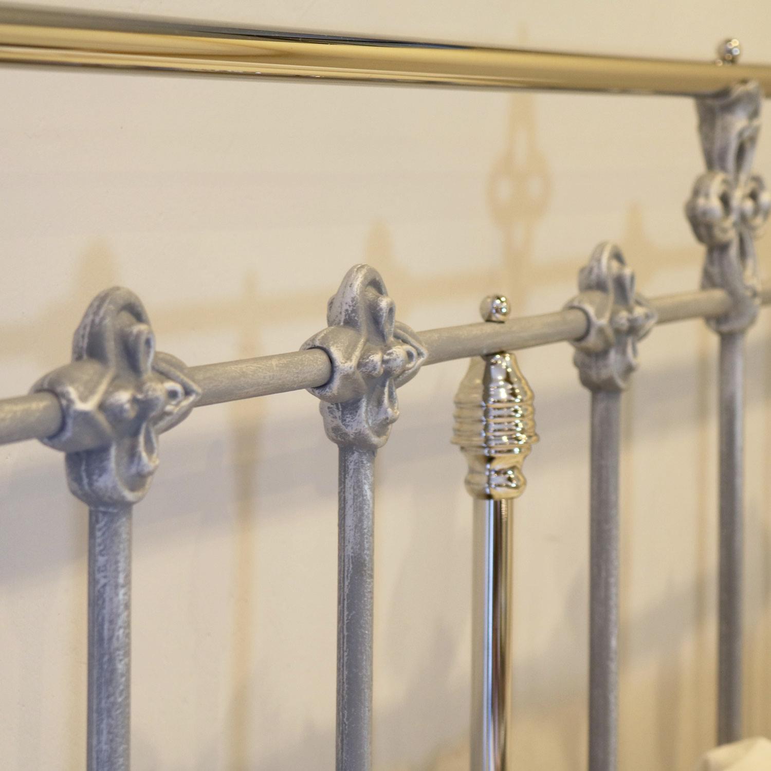 Antique Bed with Nickel Plating MK238 In Good Condition In Wrexham, GB