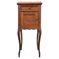 Comodino antico Art Nouveau intorno al 1900 Oak e marmo
