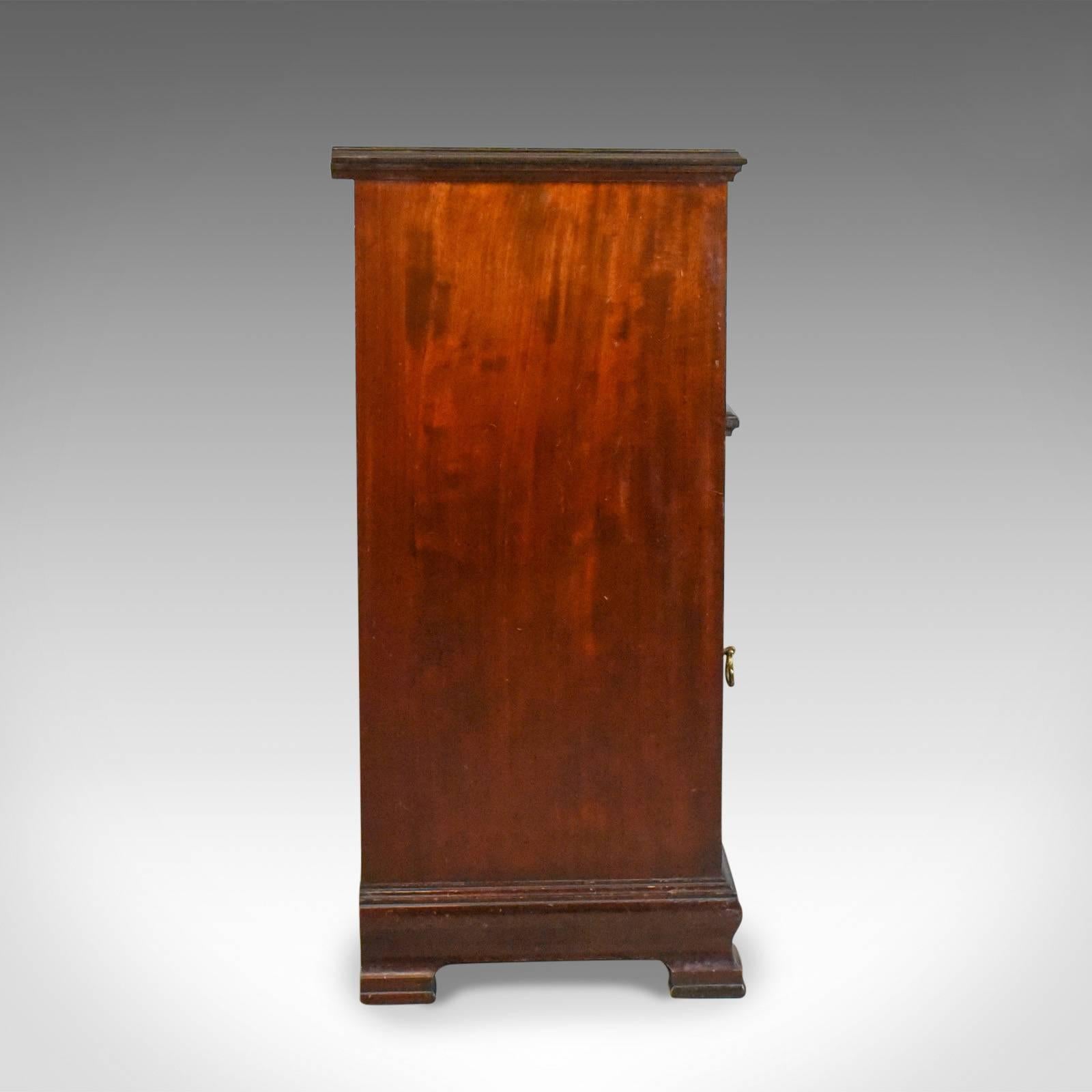 Edwardian Antique Bedside Cabinet, Carved Mahogany Nightstand, English, circa 1910
