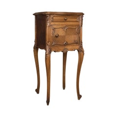 Antique Bedside Cabinet, French 19th Century, Marble-Top Pot Cupboard