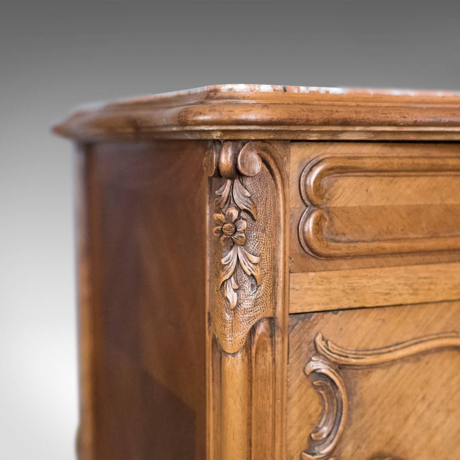 Antique Bedside Cabinet, French 19th Century, Marble-Top Pot Cupboard 3