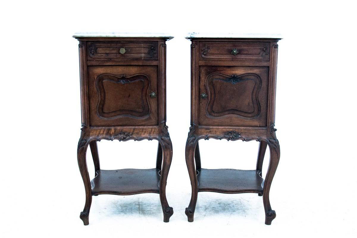 French Antique Bedside Tables, France, circa 1900