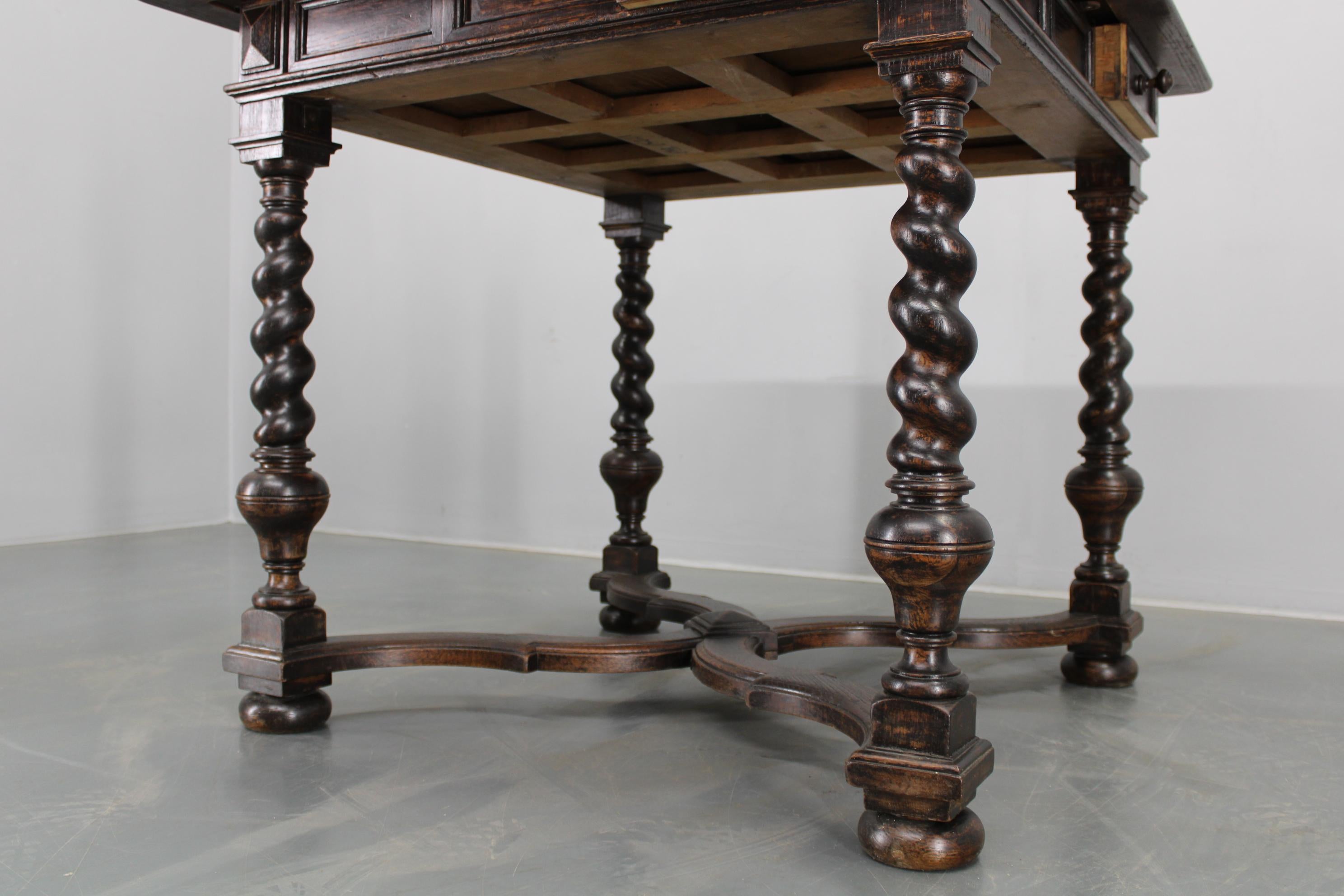 Antique Beech Card/Game Table, Czechoslovakia For Sale 6