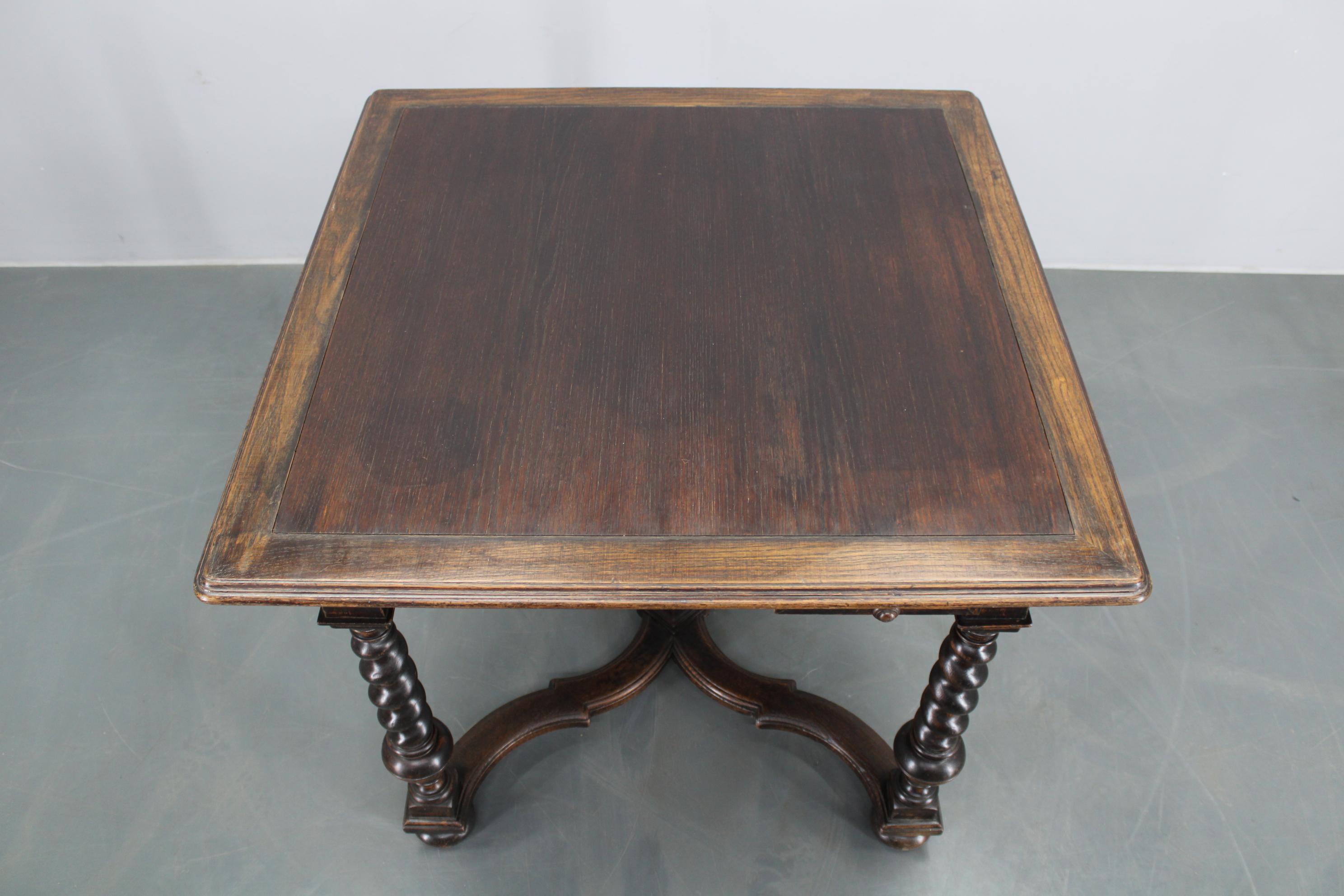 Antique Beech Card/Game Table, Czechoslovakia For Sale 8