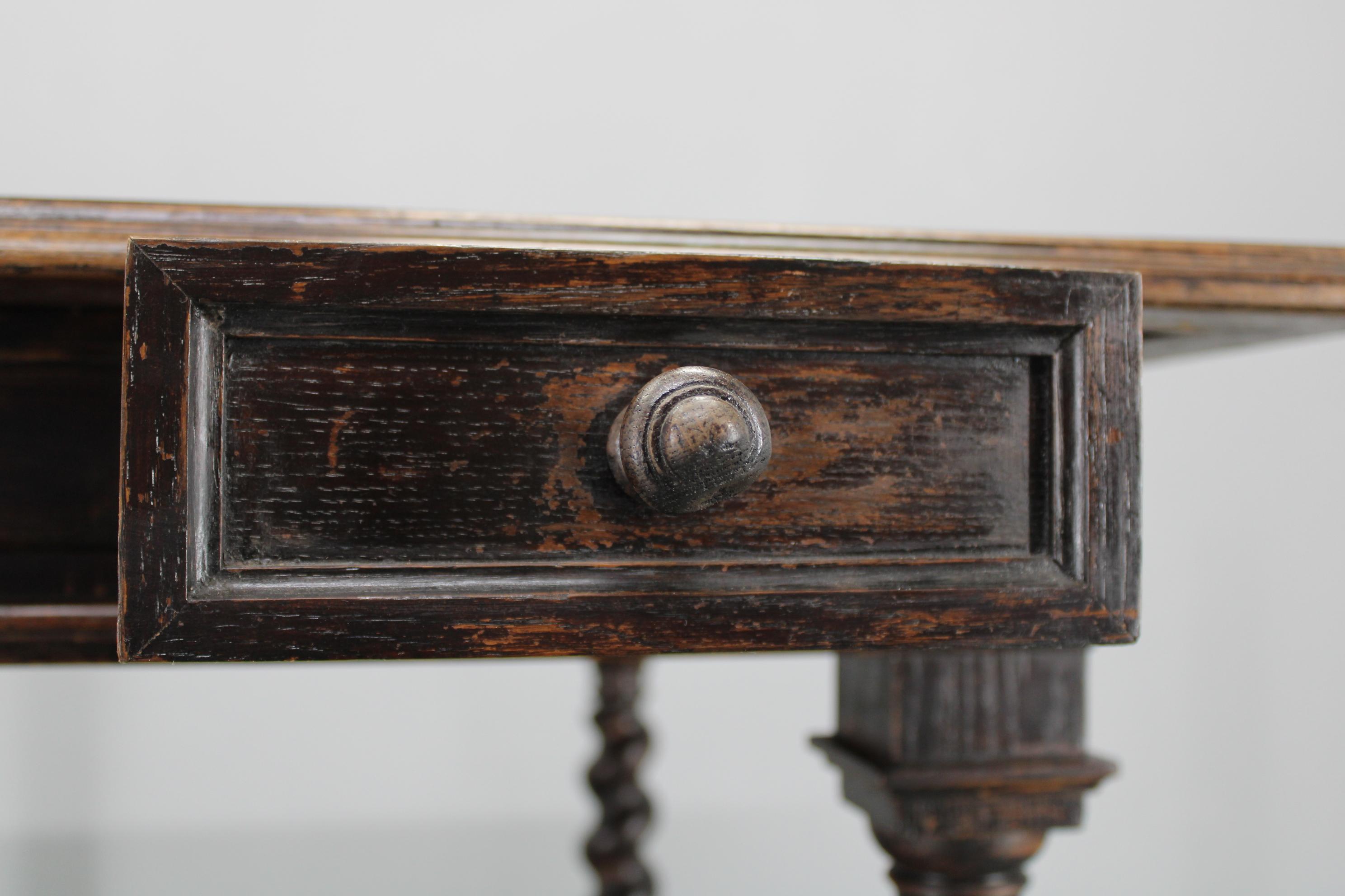 Antique Beech Card/Game Table, Czechoslovakia For Sale 9
