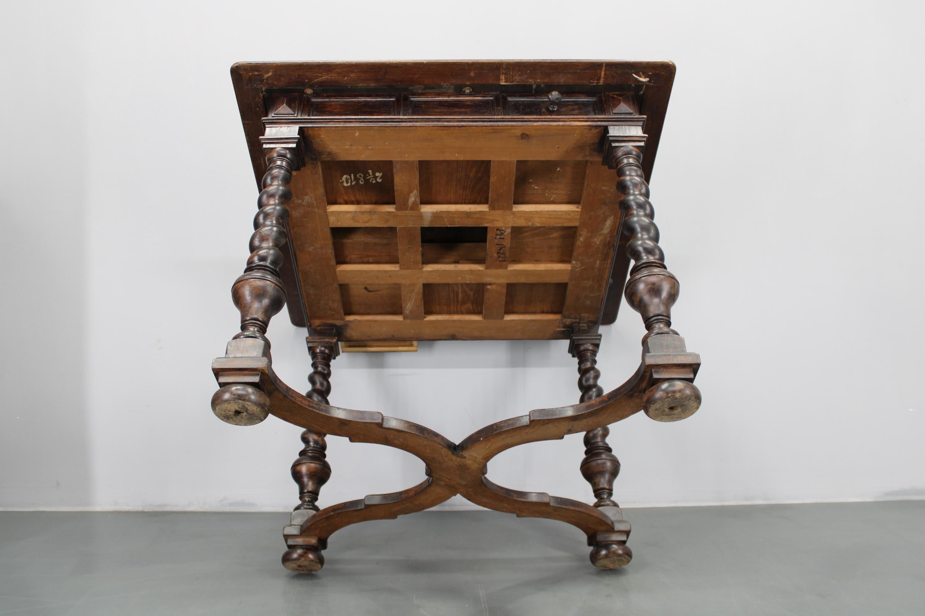 Antique Beech Card/Game Table, Czechoslovakia For Sale 10