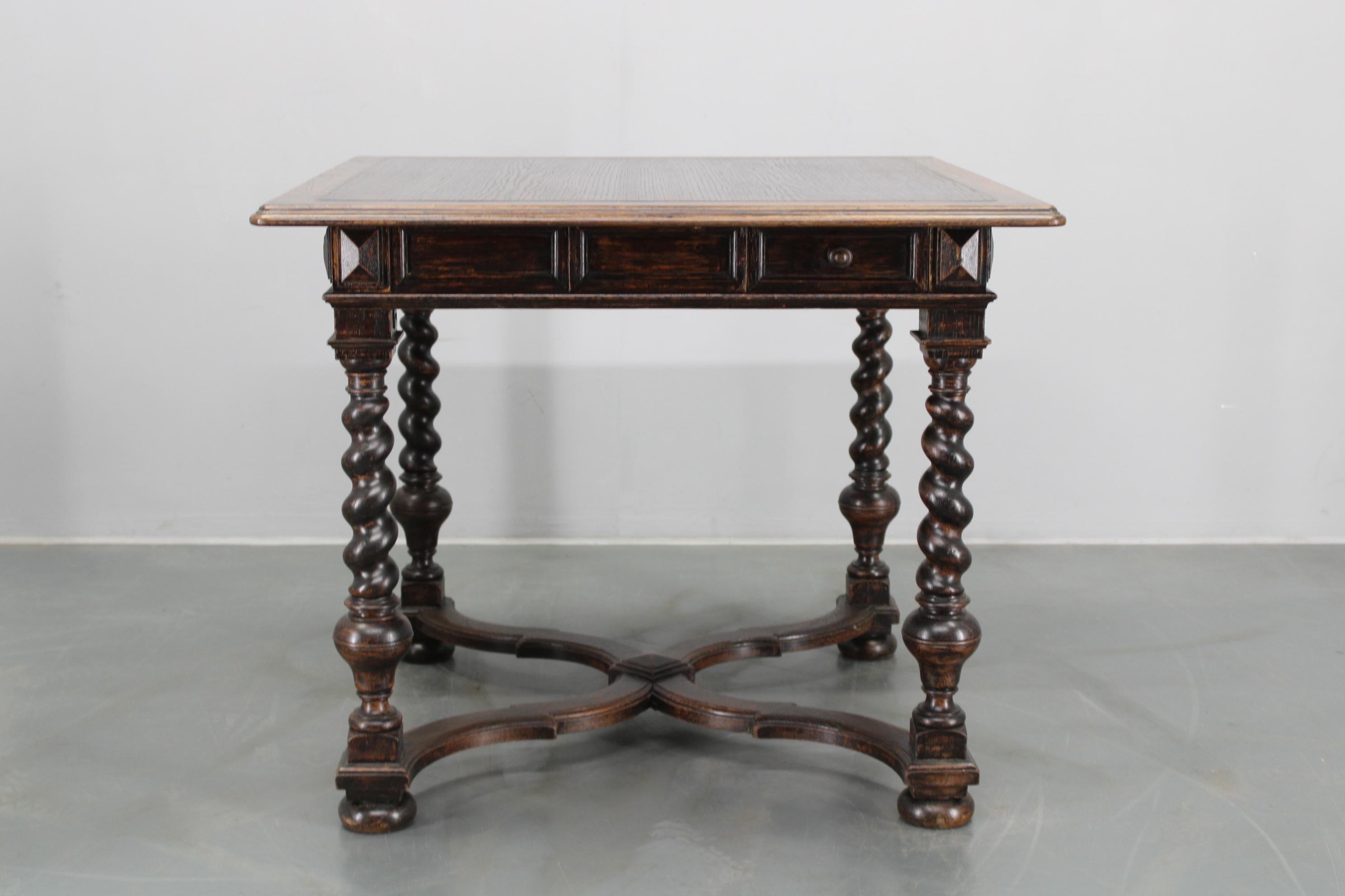 Other Antique Beech Card/Game Table, Czechoslovakia For Sale