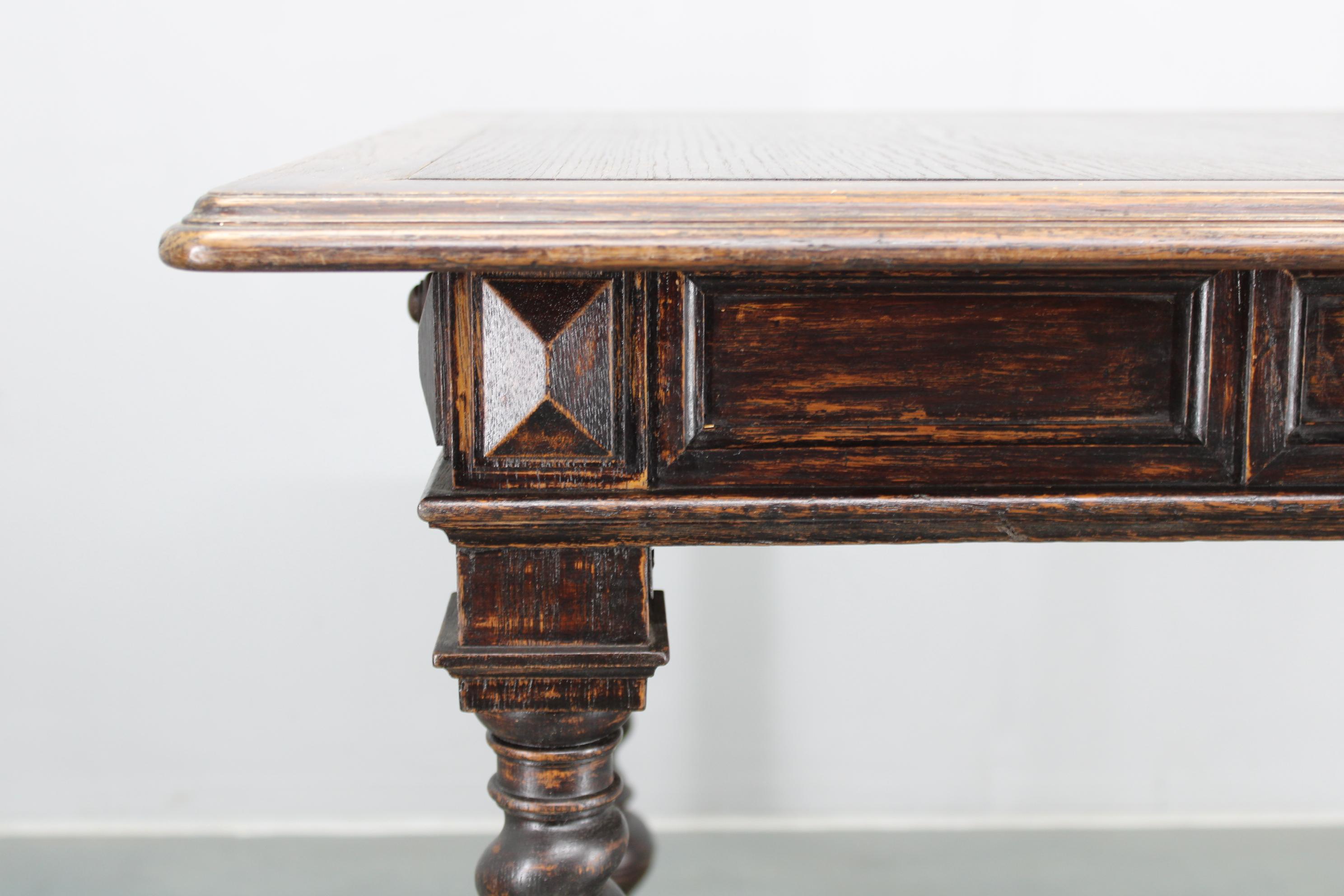 Early 20th Century Antique Beech Card/Game Table, Czechoslovakia For Sale