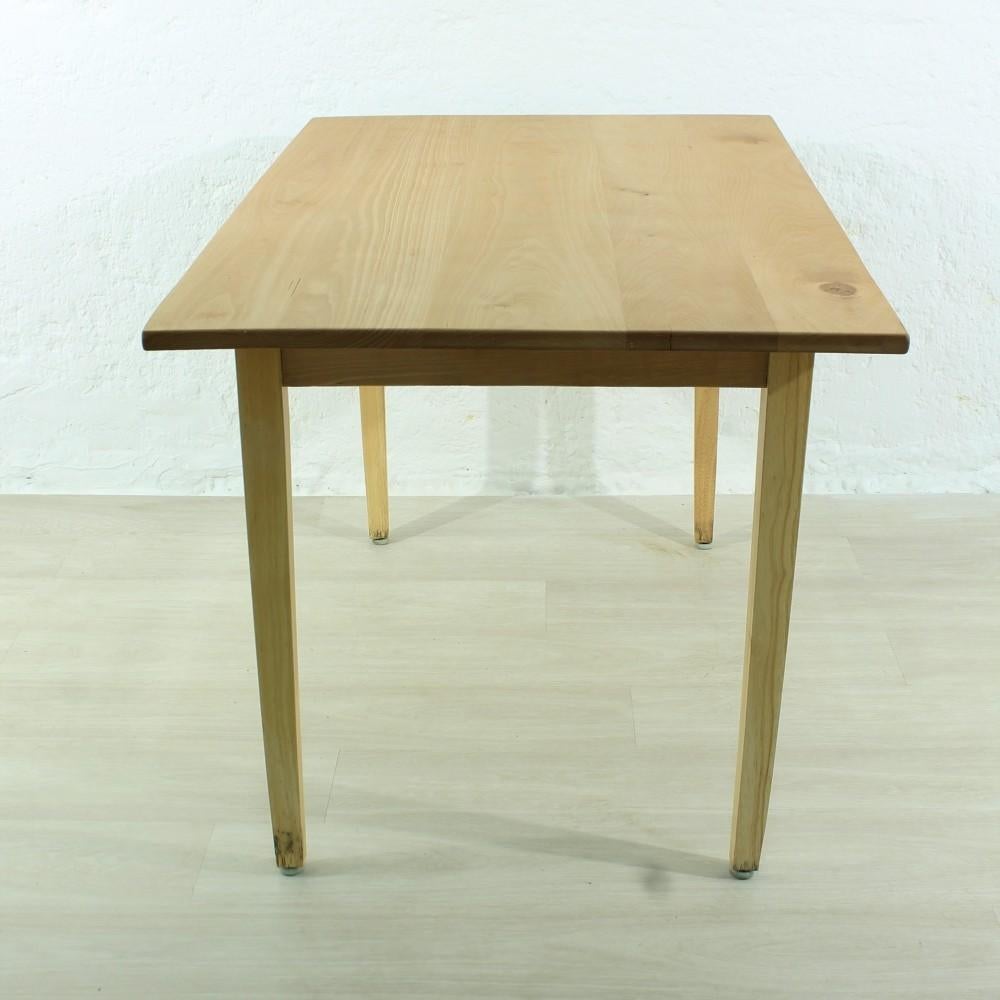 German Antique Beech Dining Table, circa 1920 For Sale