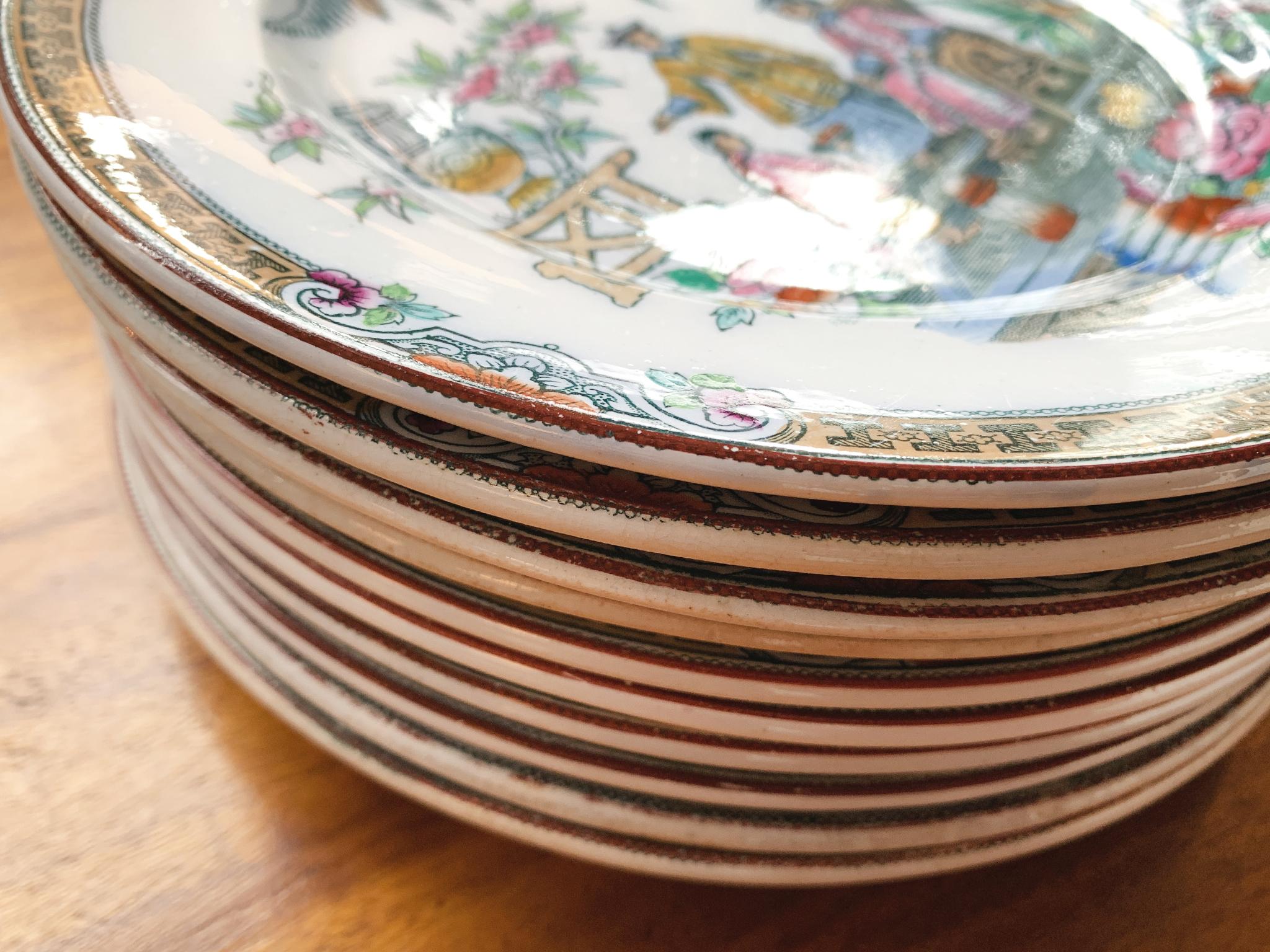 Antique Beech & Hancock Dessert Plates, a Set of 10 For Sale 3