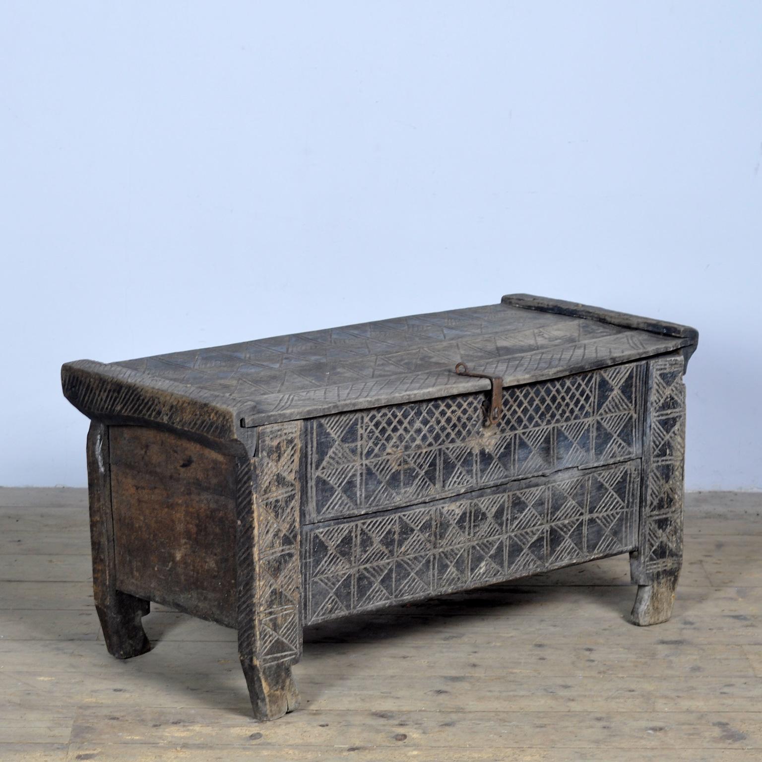 Folk Art Antique beech Shepherd’s Chest, 1820s