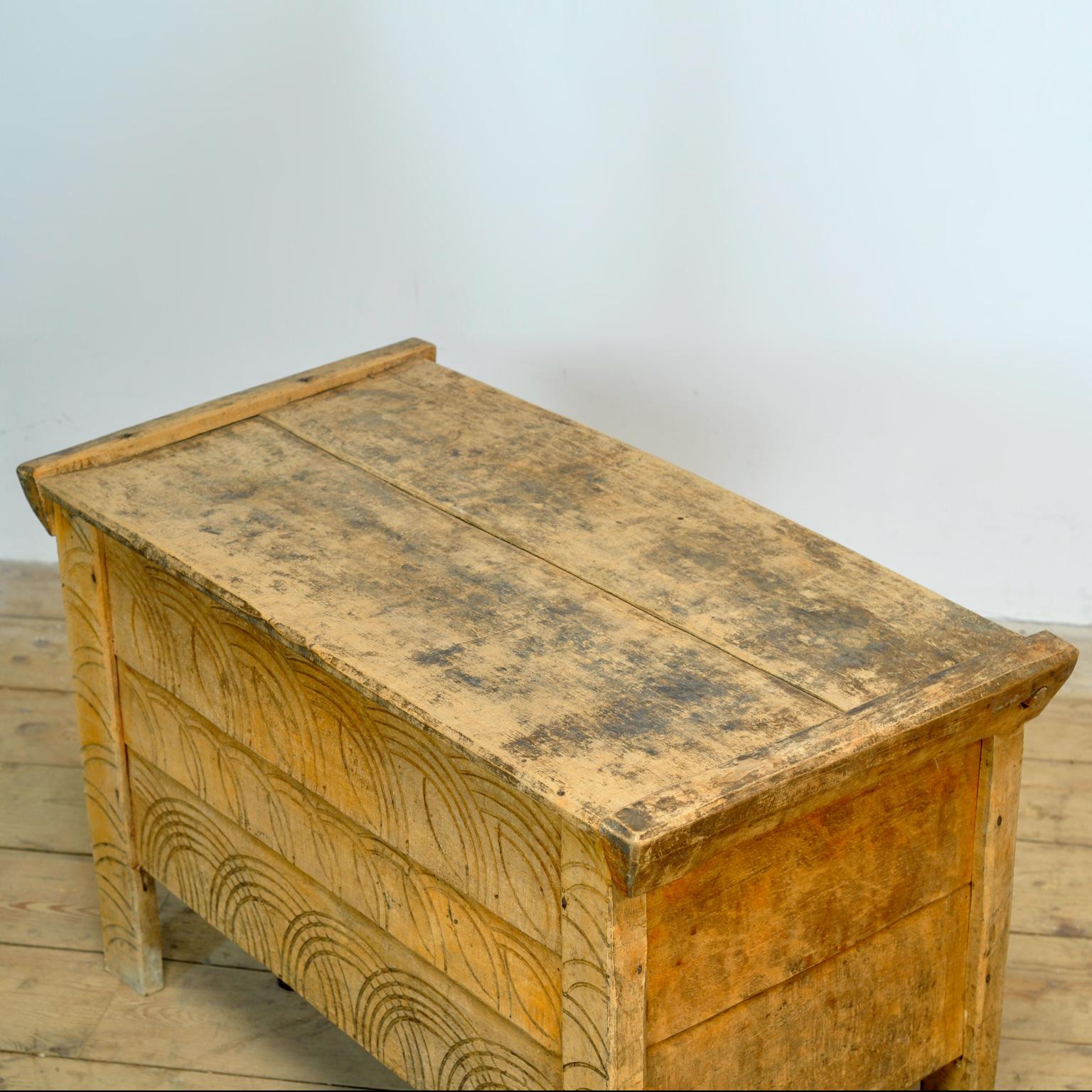 Beech antique beech shepherd’s chest, 1850’s For Sale