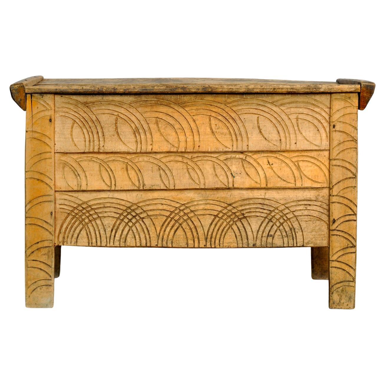 antique beech shepherd’s chest, 1850’s