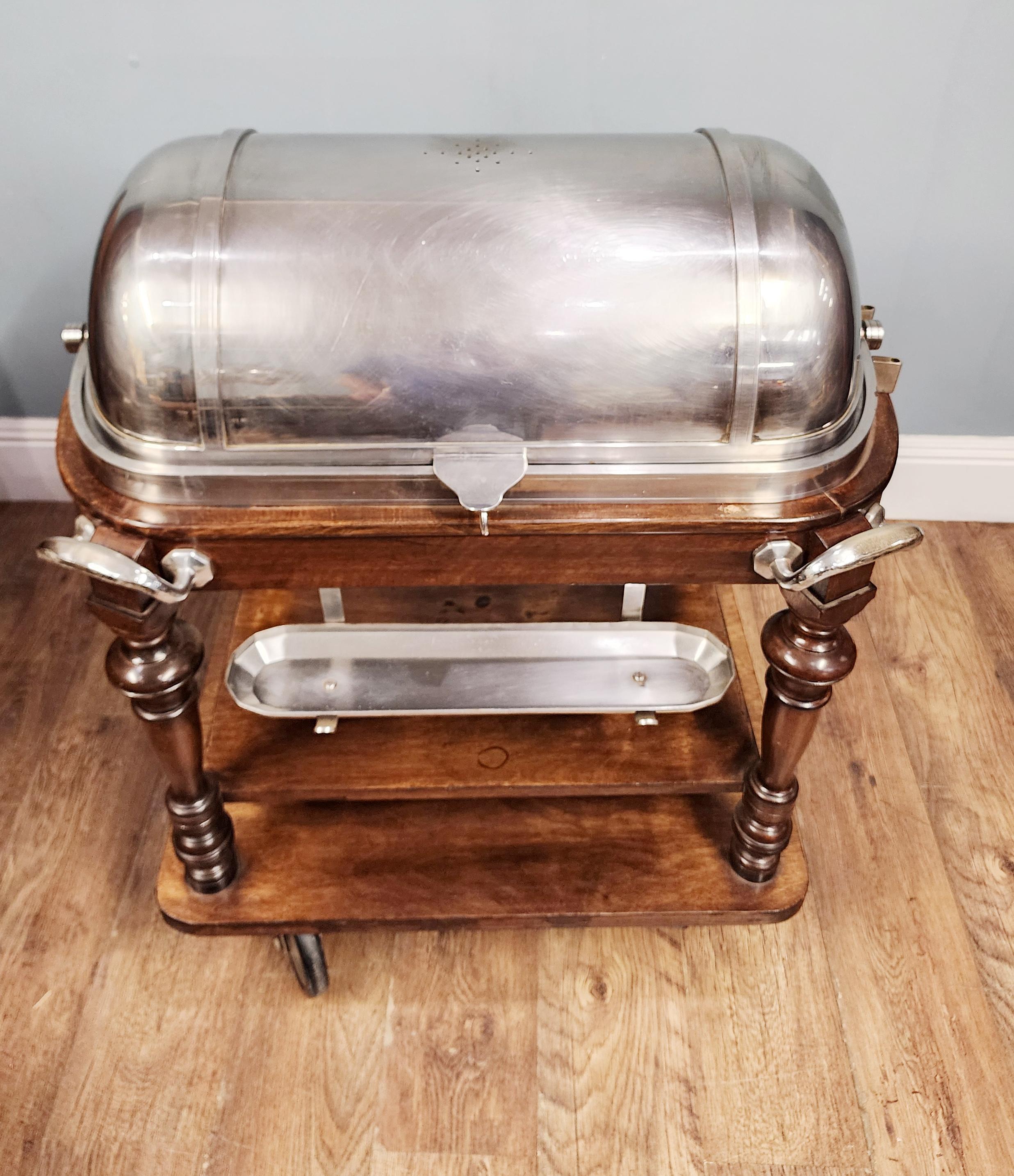 Carro antiguo de carne plateado Drakes of London Hotel Carvery 1910 en venta 10