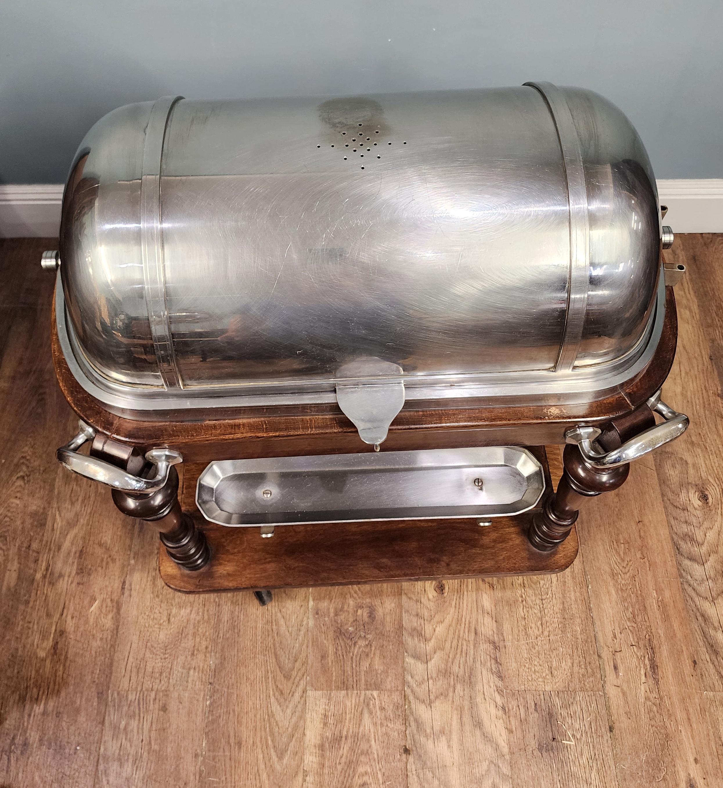 Carro antiguo de carne plateado Drakes of London Hotel Carvery 1910 en venta 11
