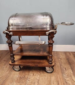 Ancien chariot à viande en argent Drakes of London Hotel Carvery 1910
