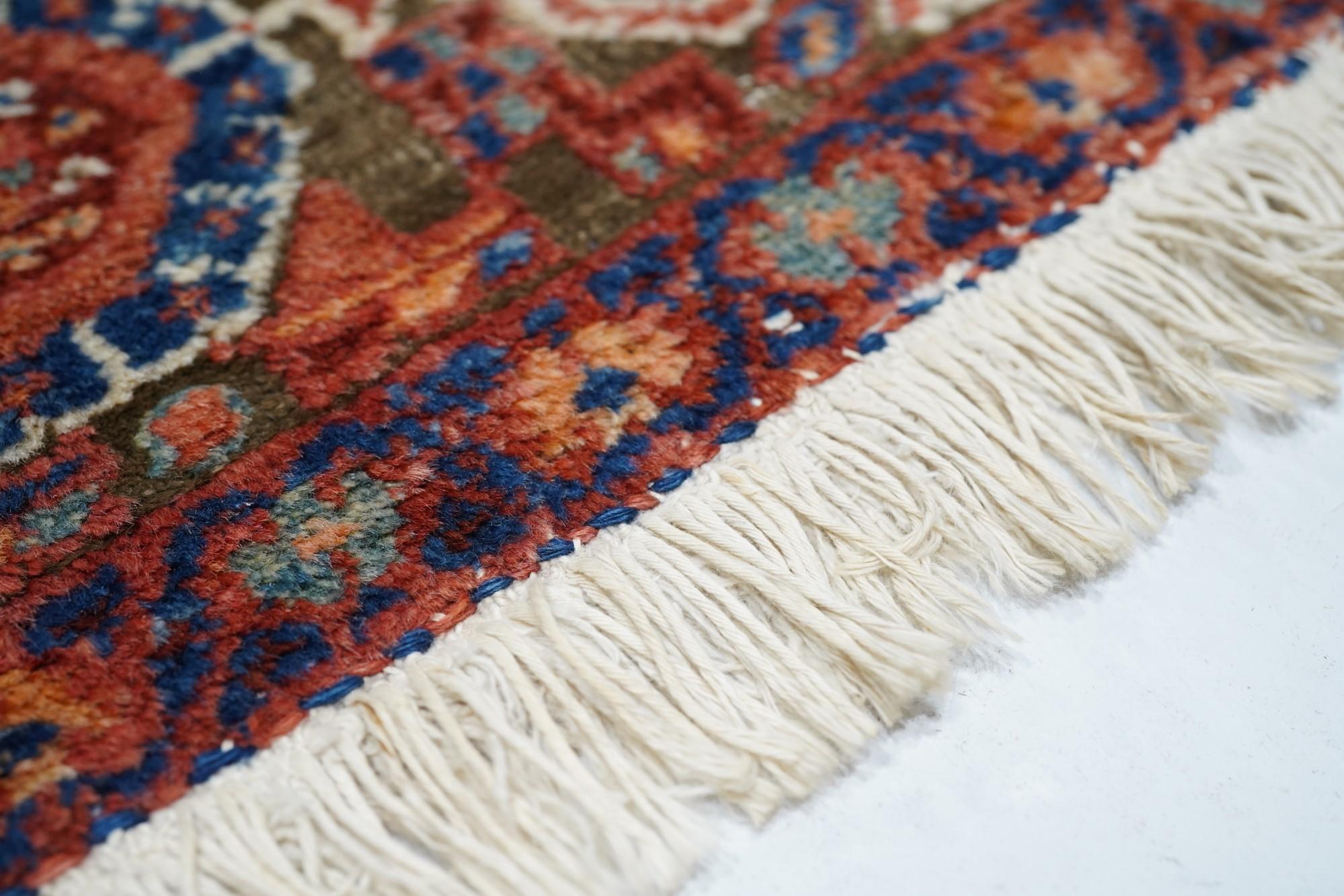 Early 20th Century Antique Beige Afshar Rug For Sale