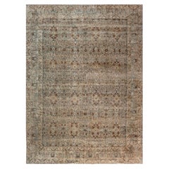 Doris Leslie Blau Alfombra Persa Antigua Kirman Botanic Anudada a Mano