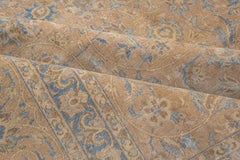 Antique Beige Fine Persian Kashan Carpet, circa 1930s