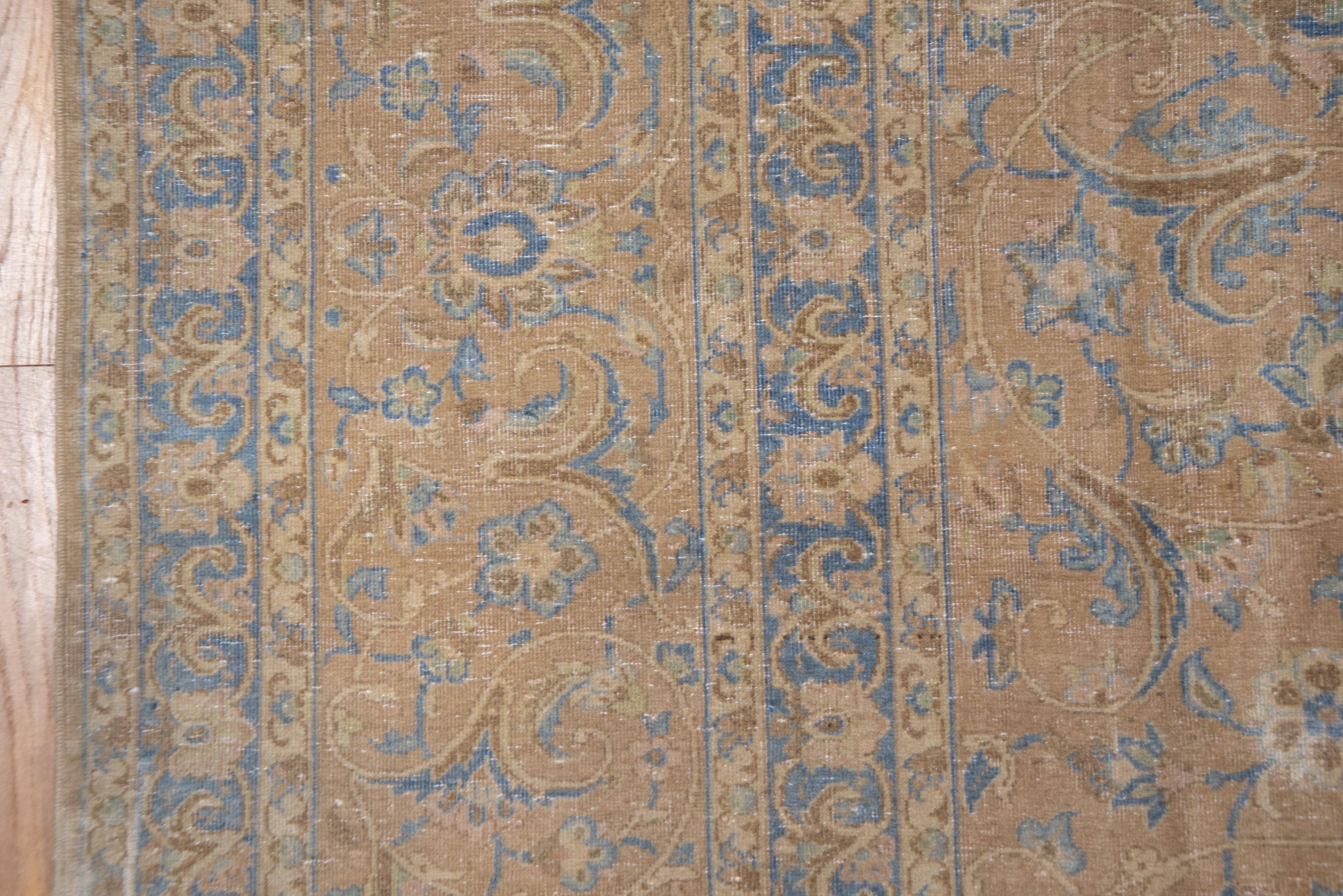 Mid-20th Century Antique Beige Fine Persian Kashan Carpet, circa 1930s For Sale