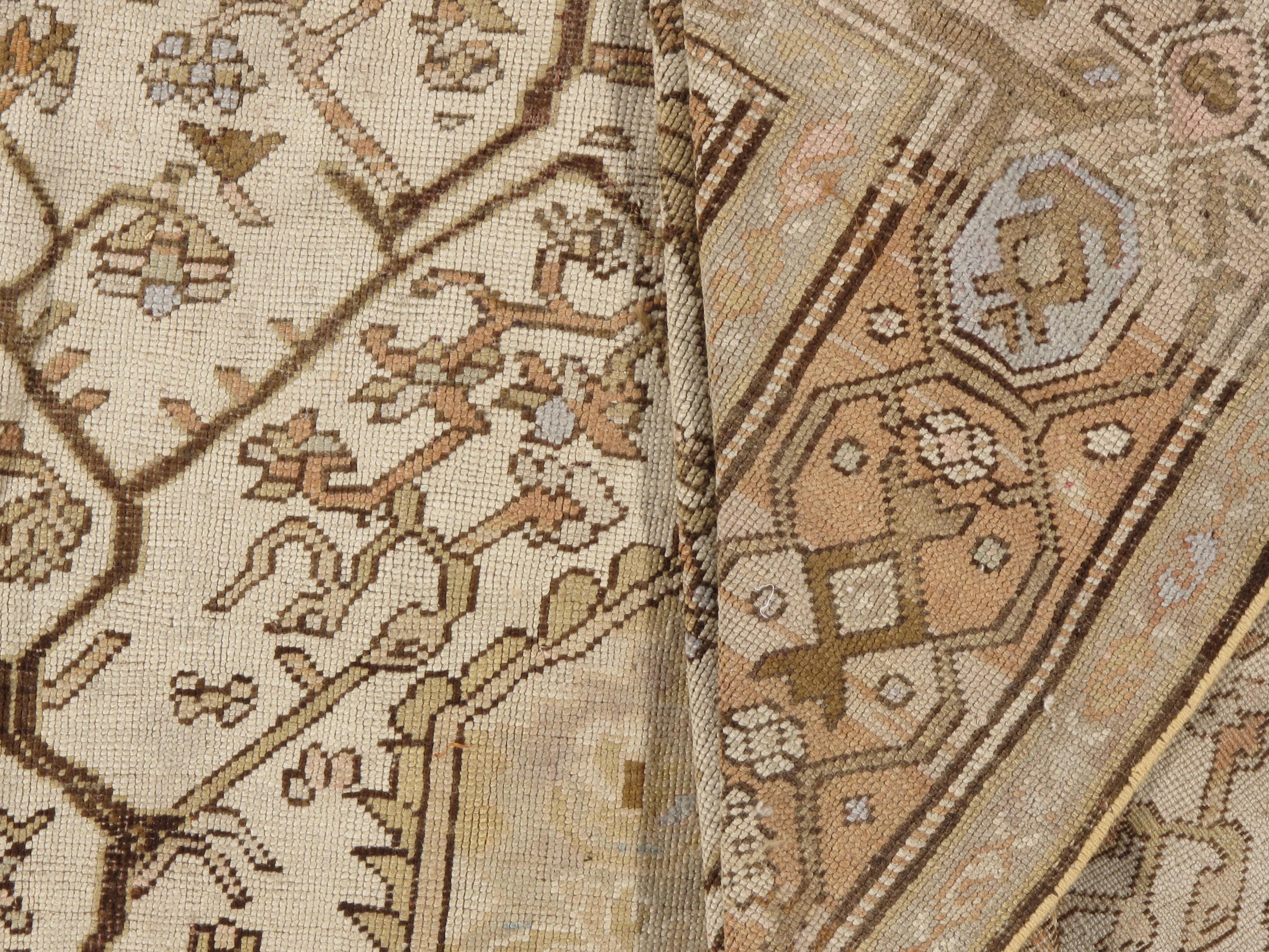 19th Century Antique Beige Karabagh Runner Rug  6'6 x 17'4 For Sale