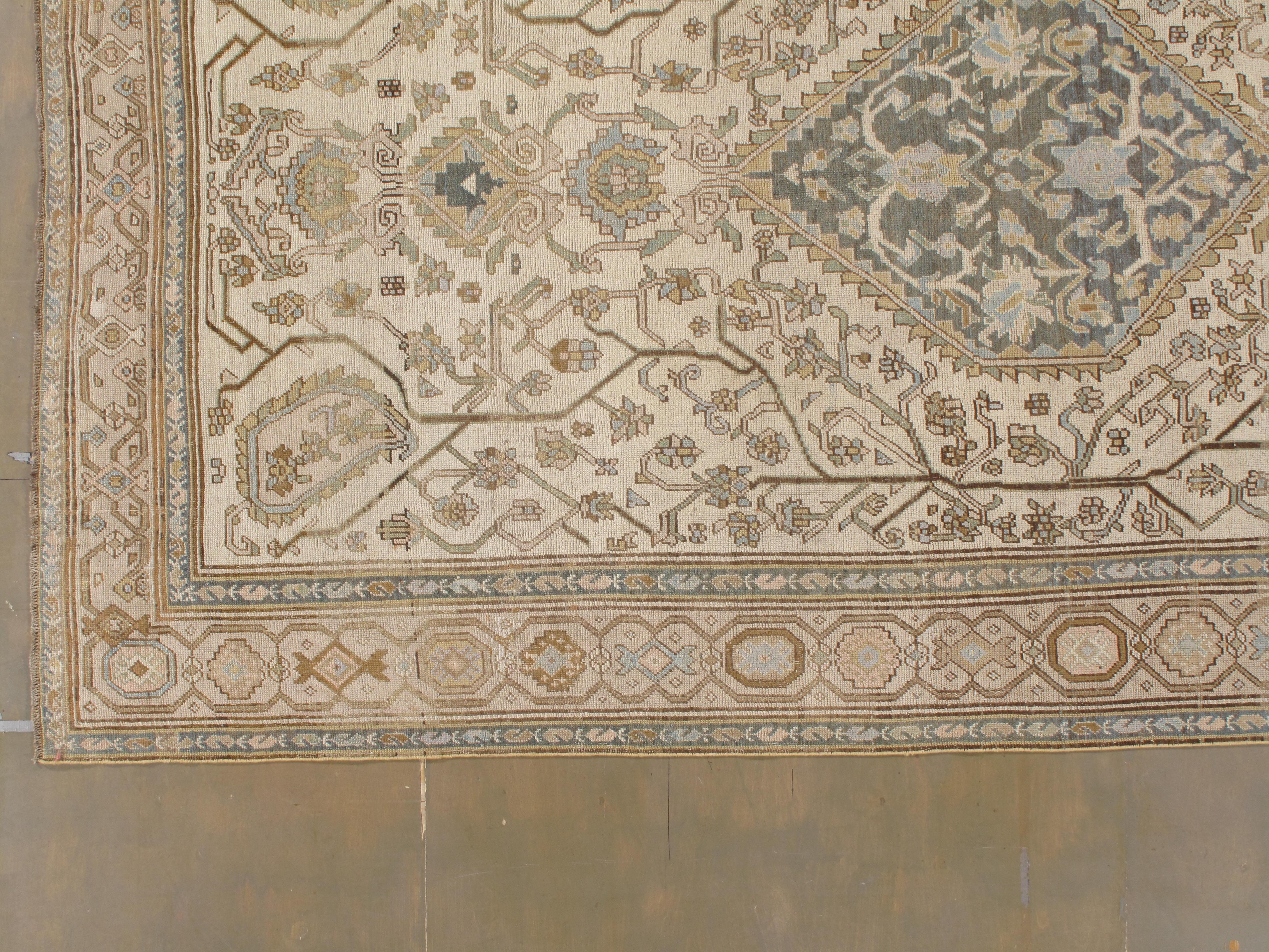 Wool Antique Beige Karabagh Runner Rug  6'6 x 17'4 For Sale