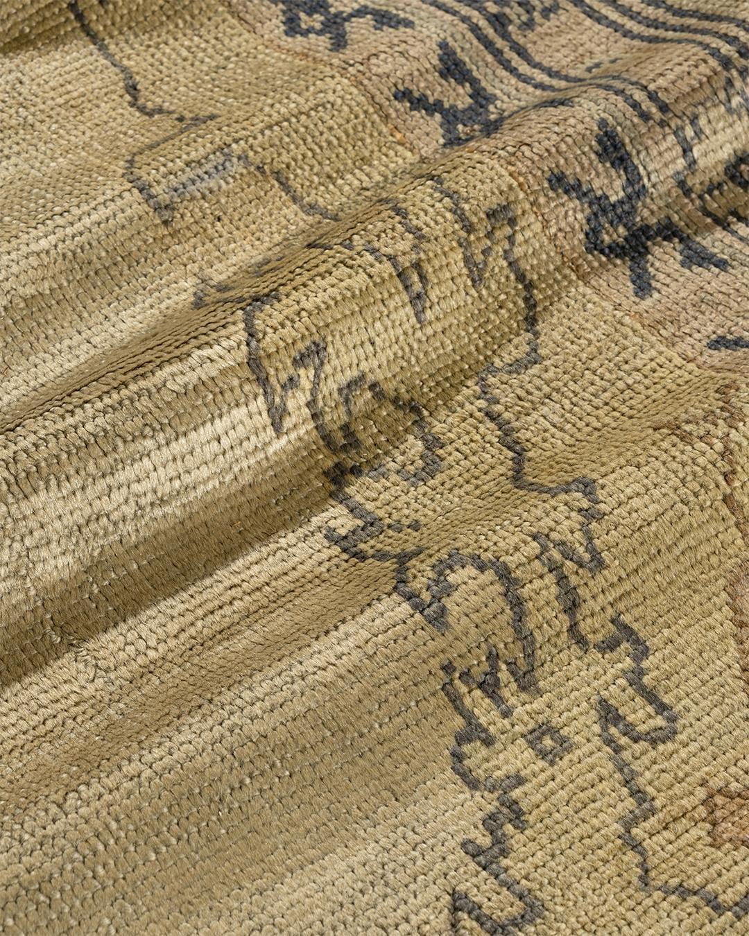 Antiker beigefarbener türkischer Oushak-Teppich in Übergröße 13'5 x 18'8 im Angebot 7