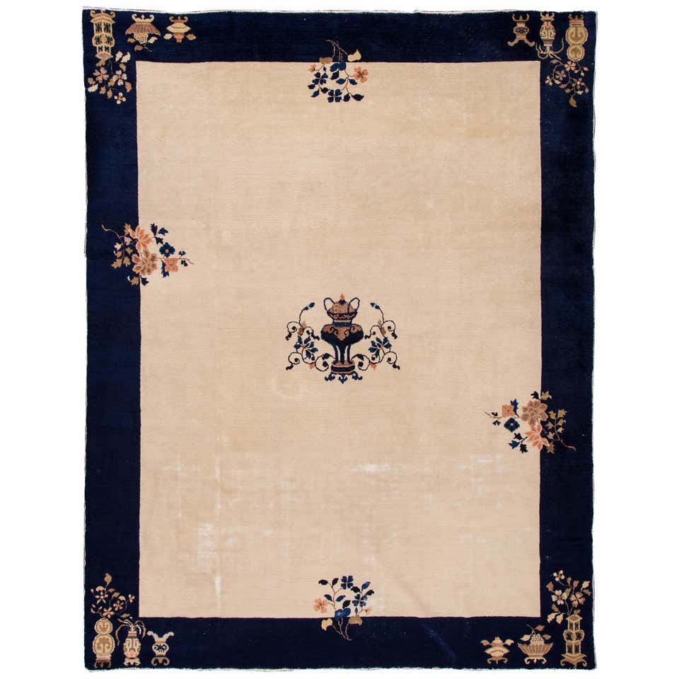 Antique Chinese Peking Rug with Landscape Scenes and Chinoiserie Style ...