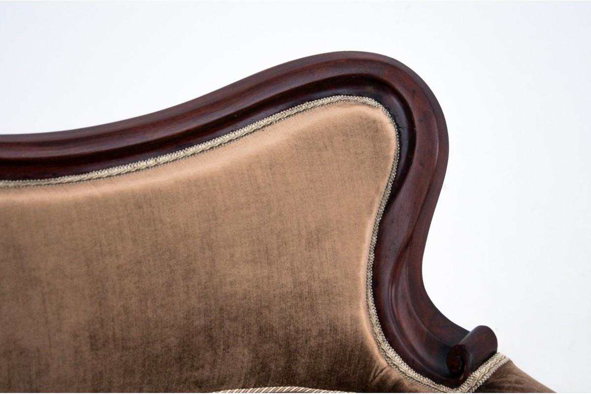 Antique Beige Sofa, Northern Europe, circa 1880, After Restoration 3