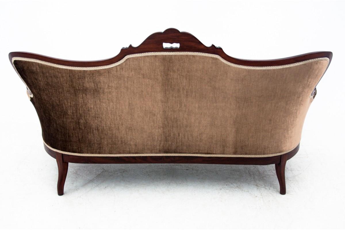 Antique Beige Sofa, Northern Europe, circa 1880, After Restoration 1
