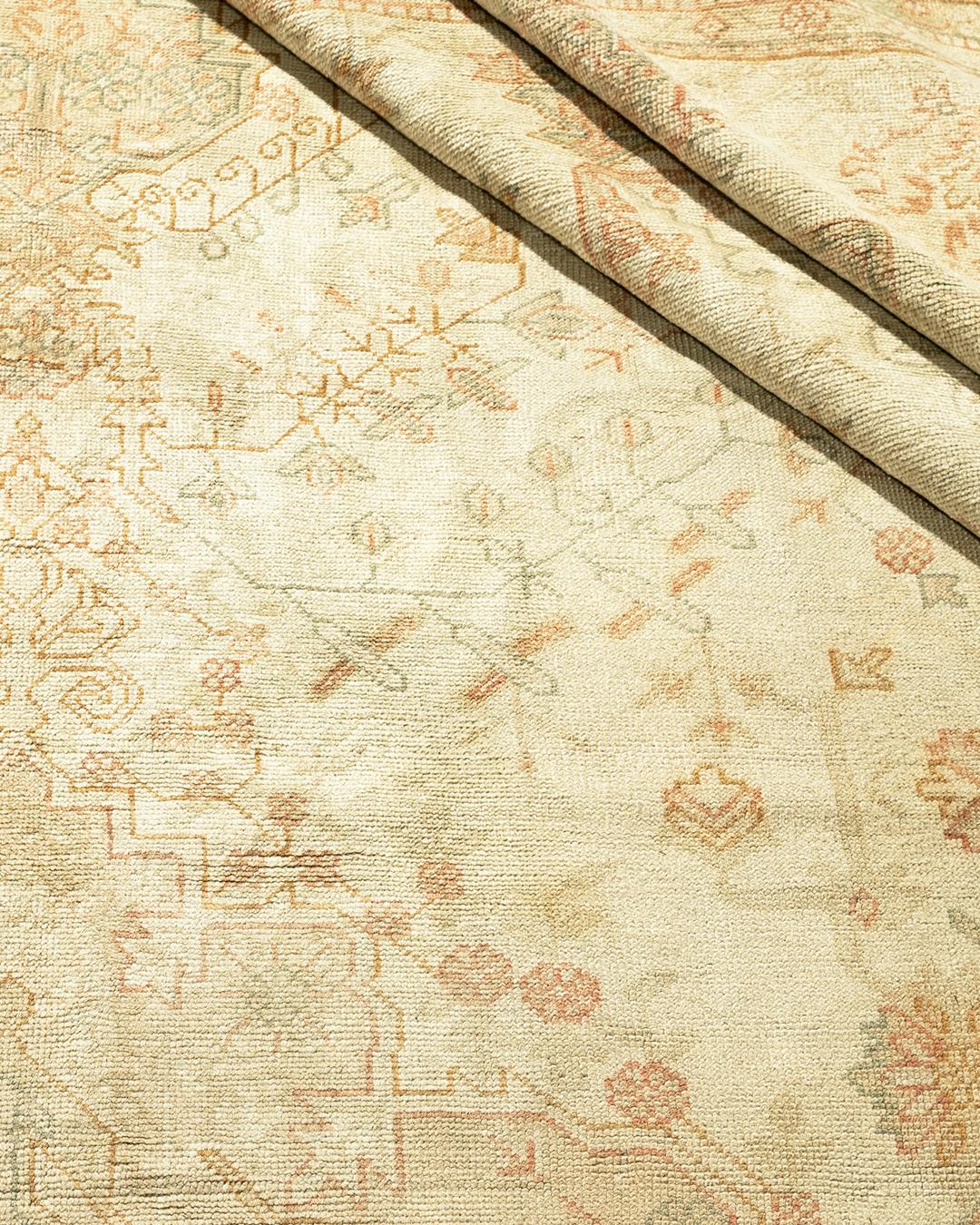 Antiker beigefarbener türkischer Oushak-Teppich, 12'3 x 15'10 im Angebot 5