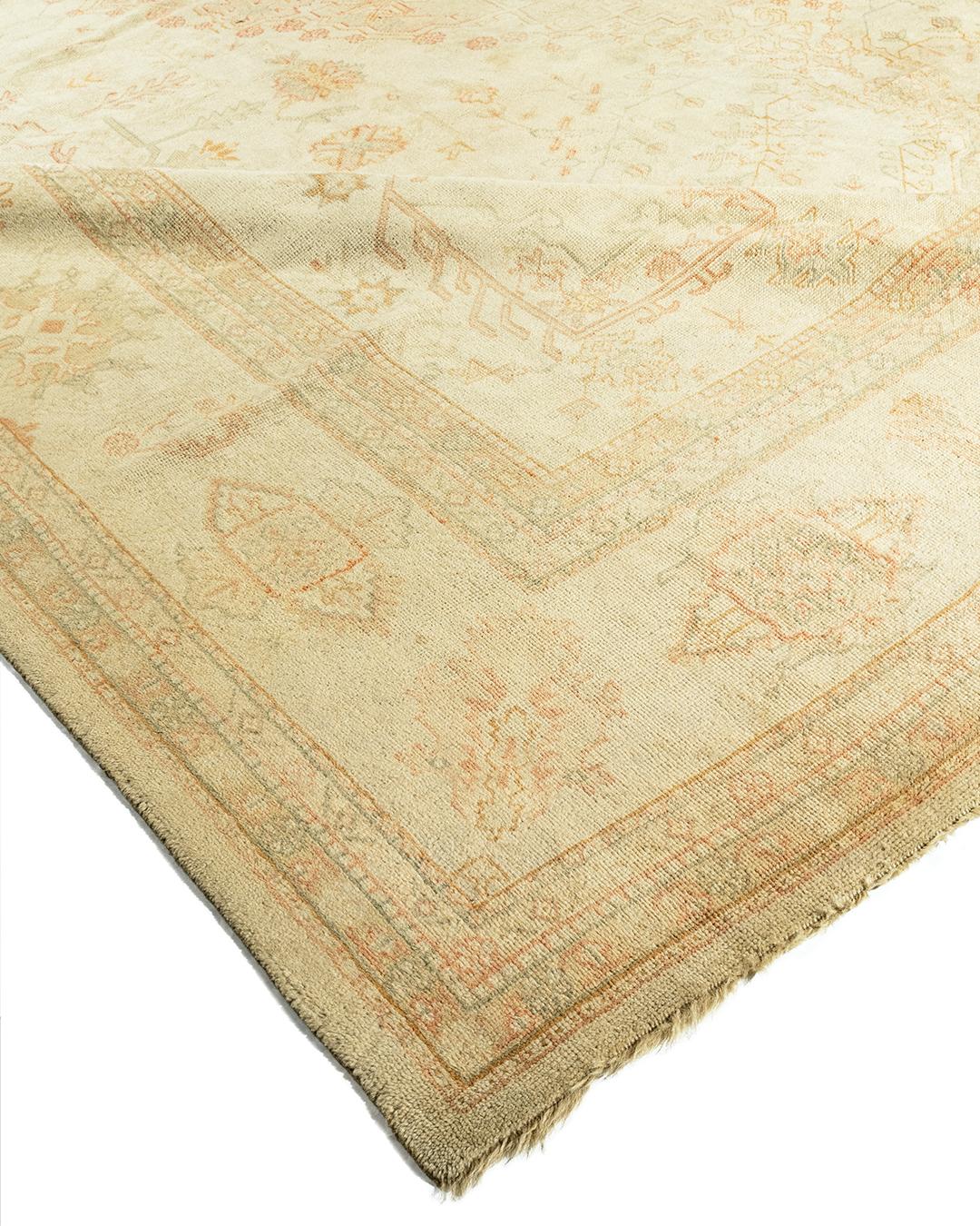 Antiker beigefarbener türkischer Oushak-Teppich, 12'3 x 15'10 im Angebot 6