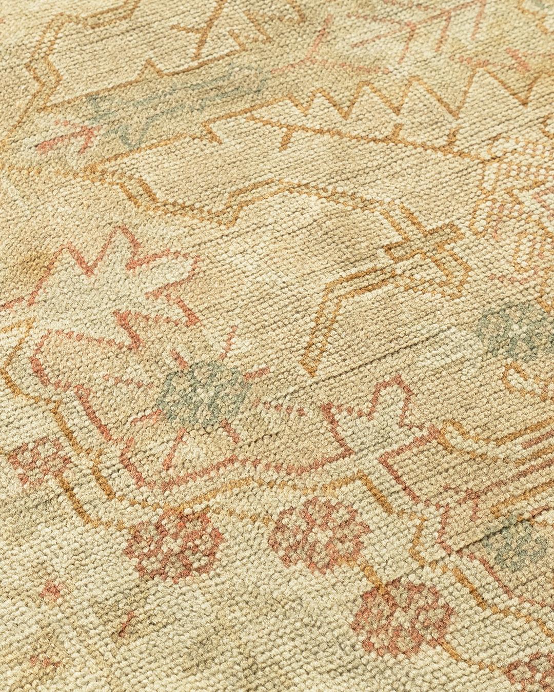 Antiker beigefarbener türkischer Oushak-Teppich, 12'3 x 15'10 im Angebot 2
