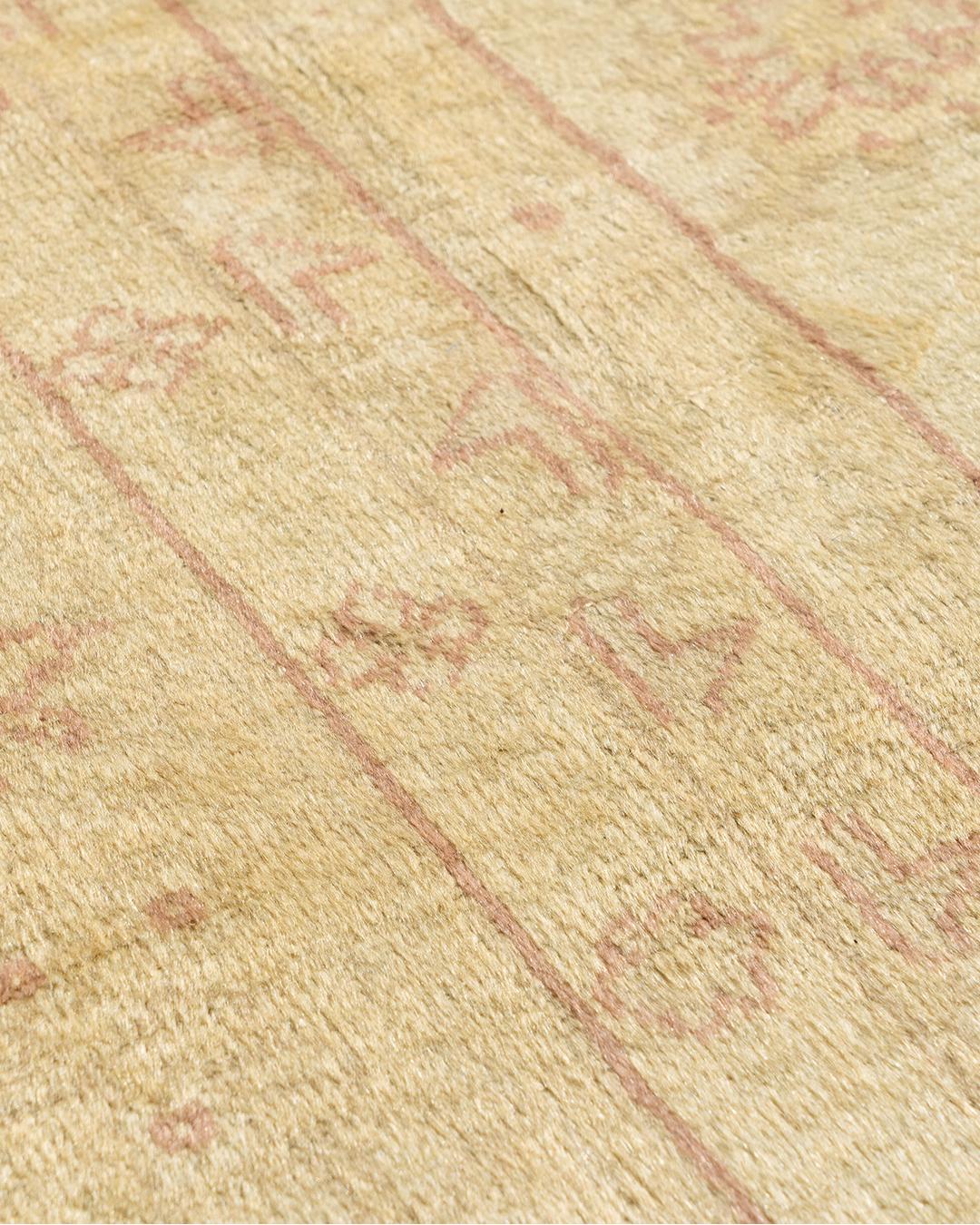 Antique Beige Turkish Oushak Rug, 13' x 16' For Sale 4