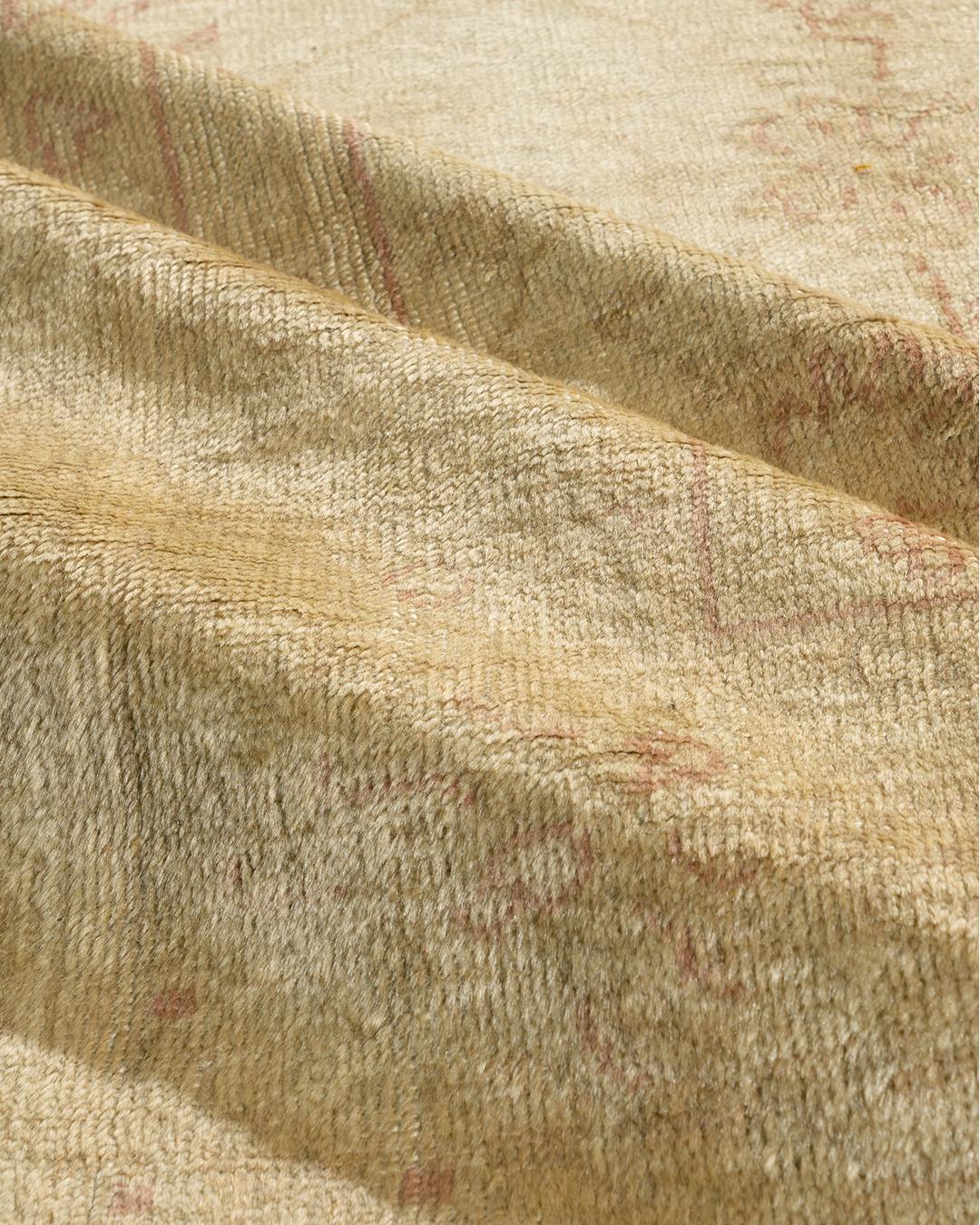 Antique Beige Turkish Oushak Rug, 13' x 16' For Sale 6