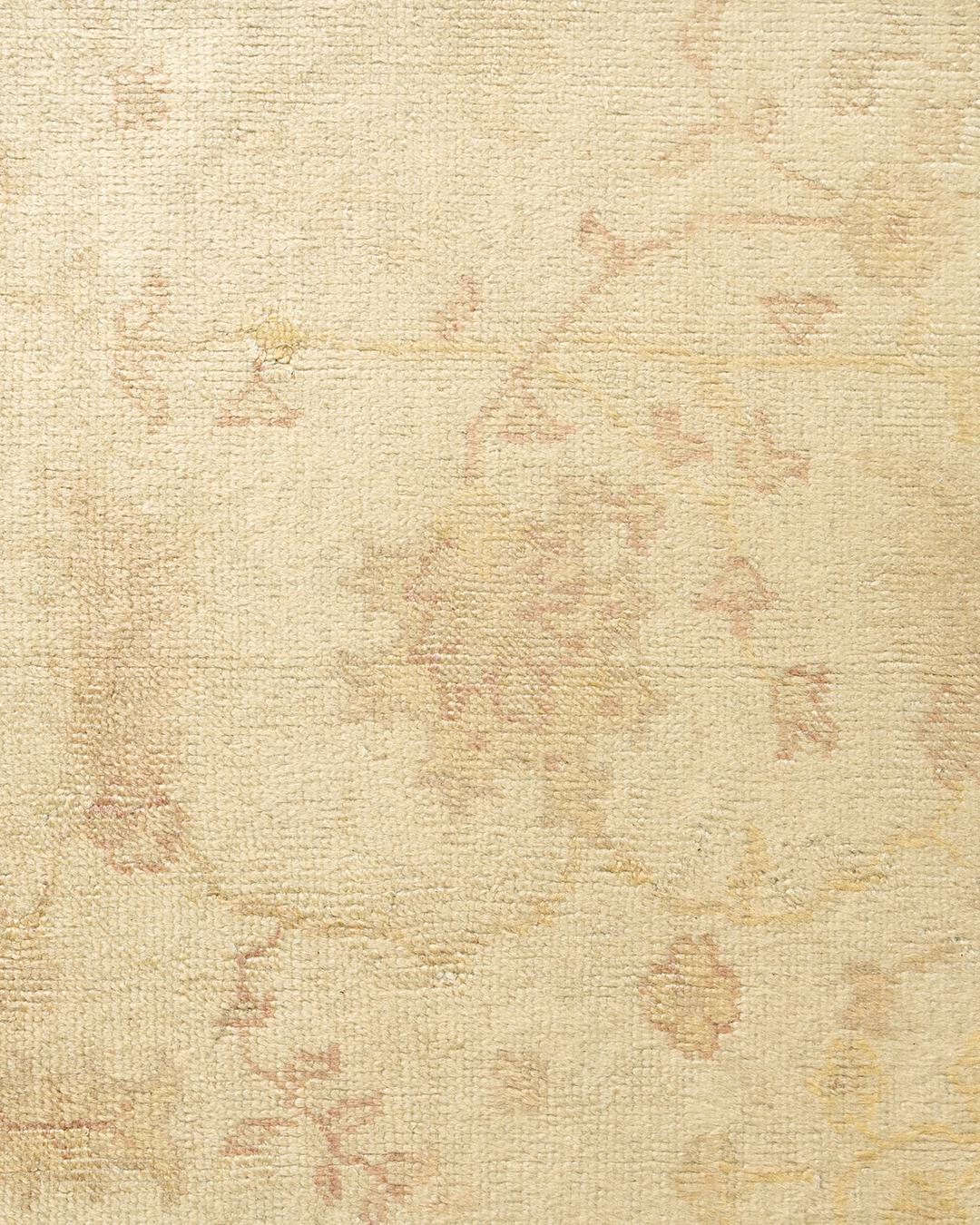 Antique Beige Turkish Oushak Rug, 13' x 16' For Sale 3