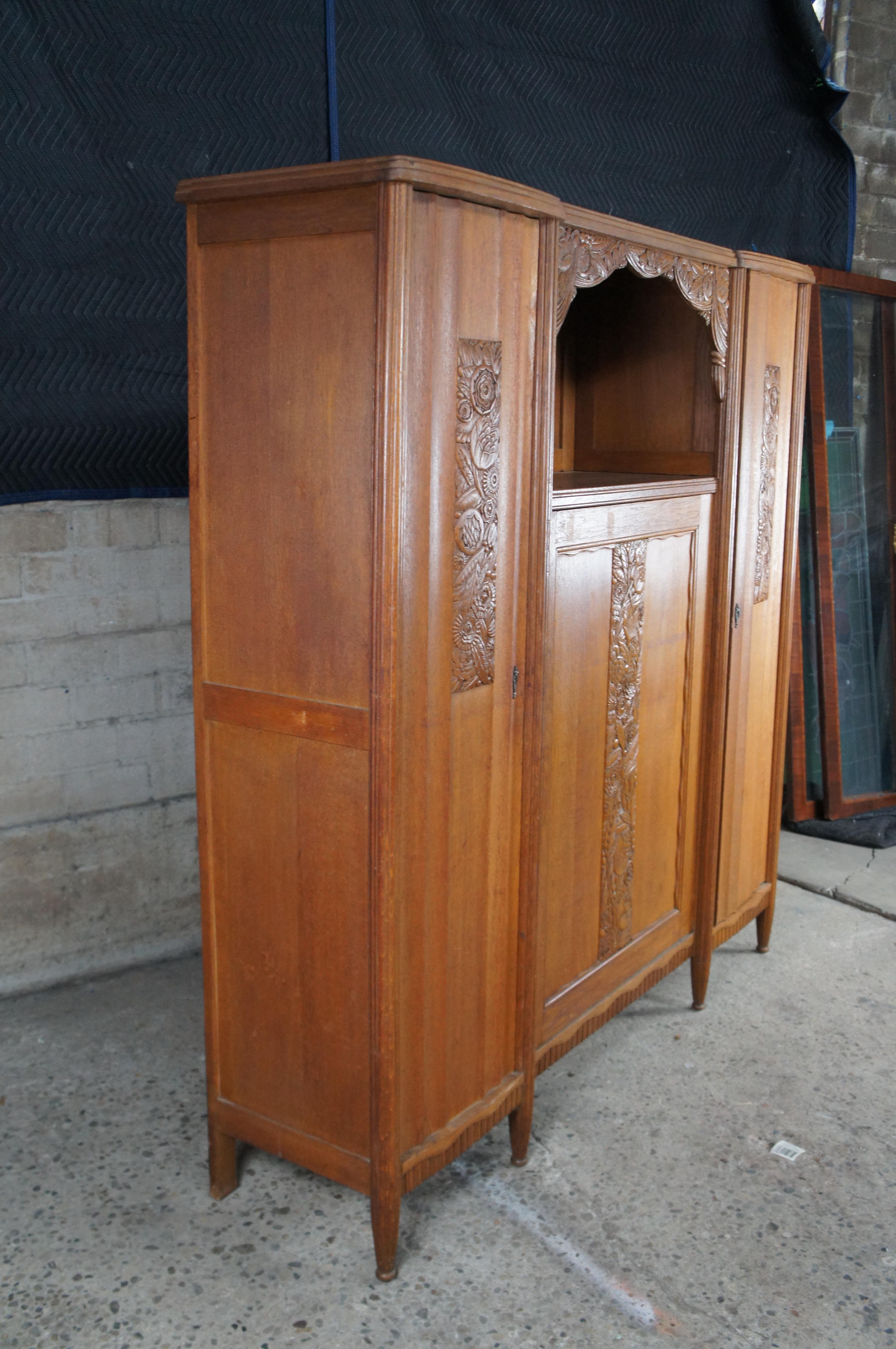 Ancienne armoire à boutons Art Déco belge Armoire penderie placard 67