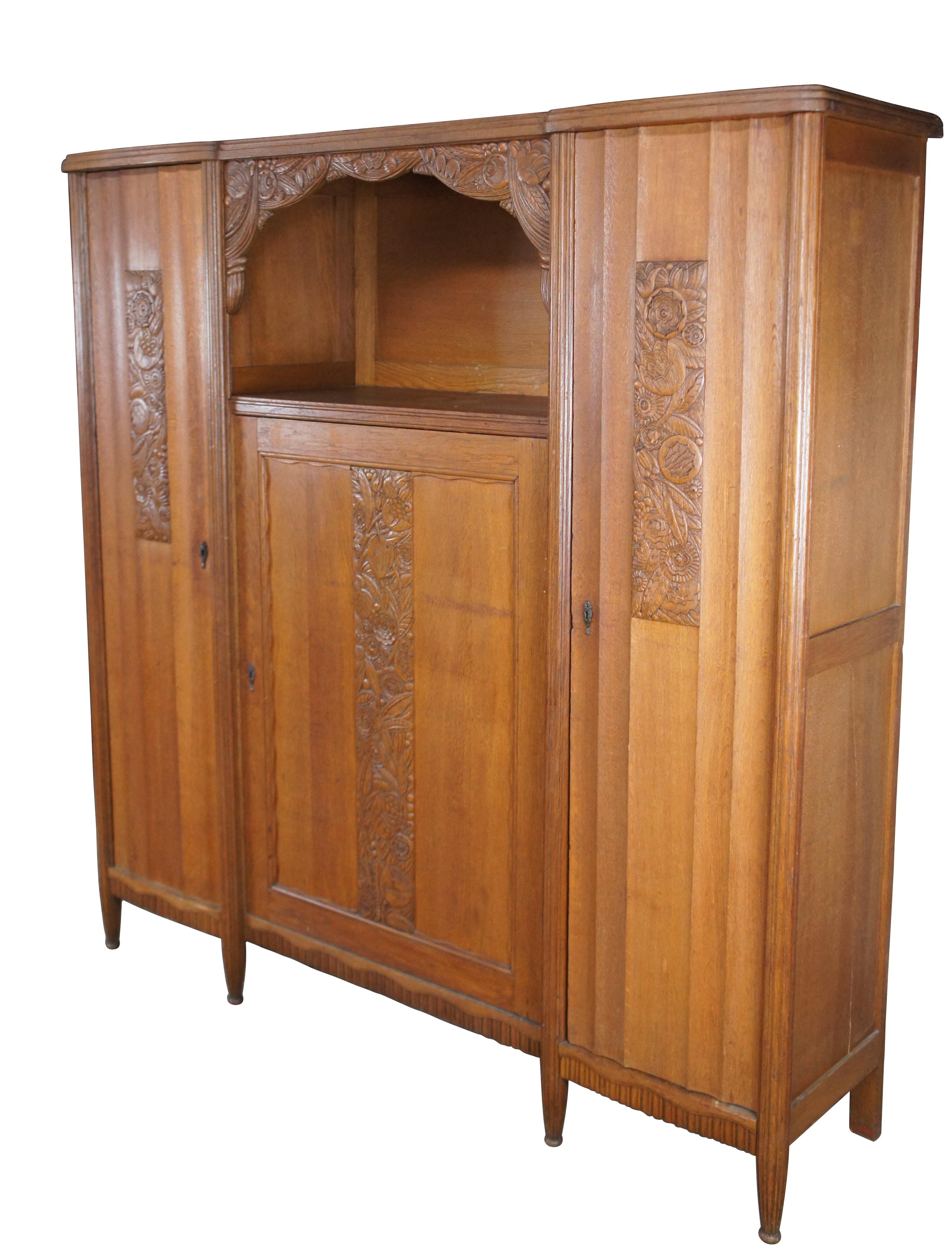 Art déco Ancienne armoire à boutons Art Déco belge Armoire penderie placard 67