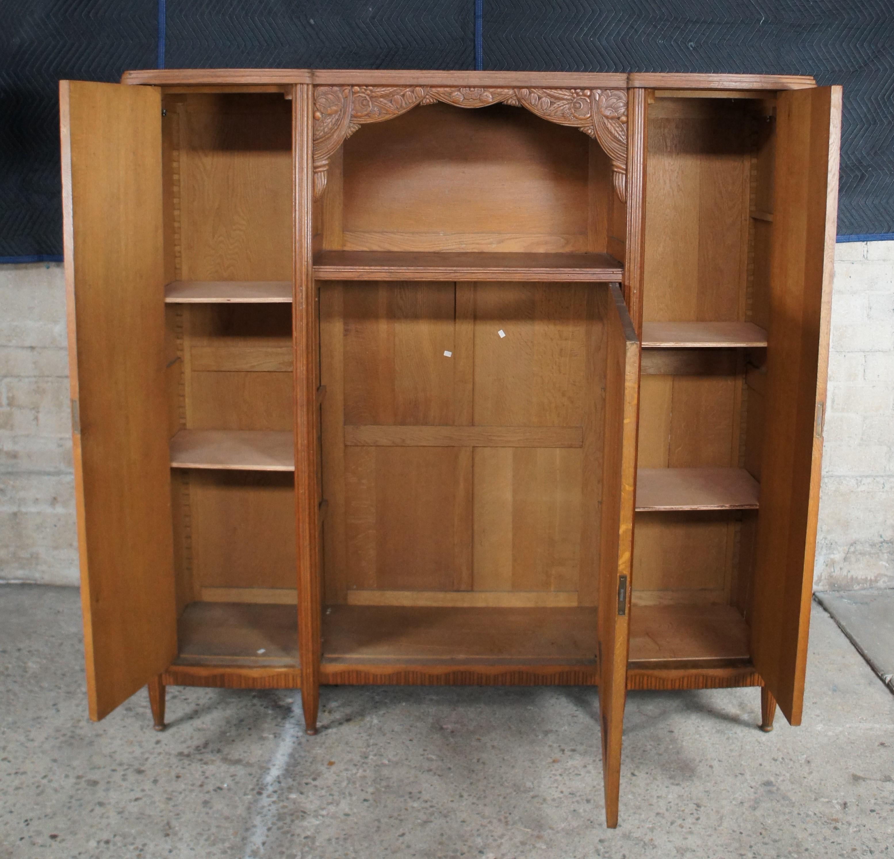 Antiker belgischer Art-Déco-Schrank mit Knockdown-Schrank, Kleiderschrank, Schrank, Schrank 67