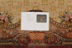 Antique Belgian Art Deco Rug in Peach & Rose Botanicals - Rug & Kilim