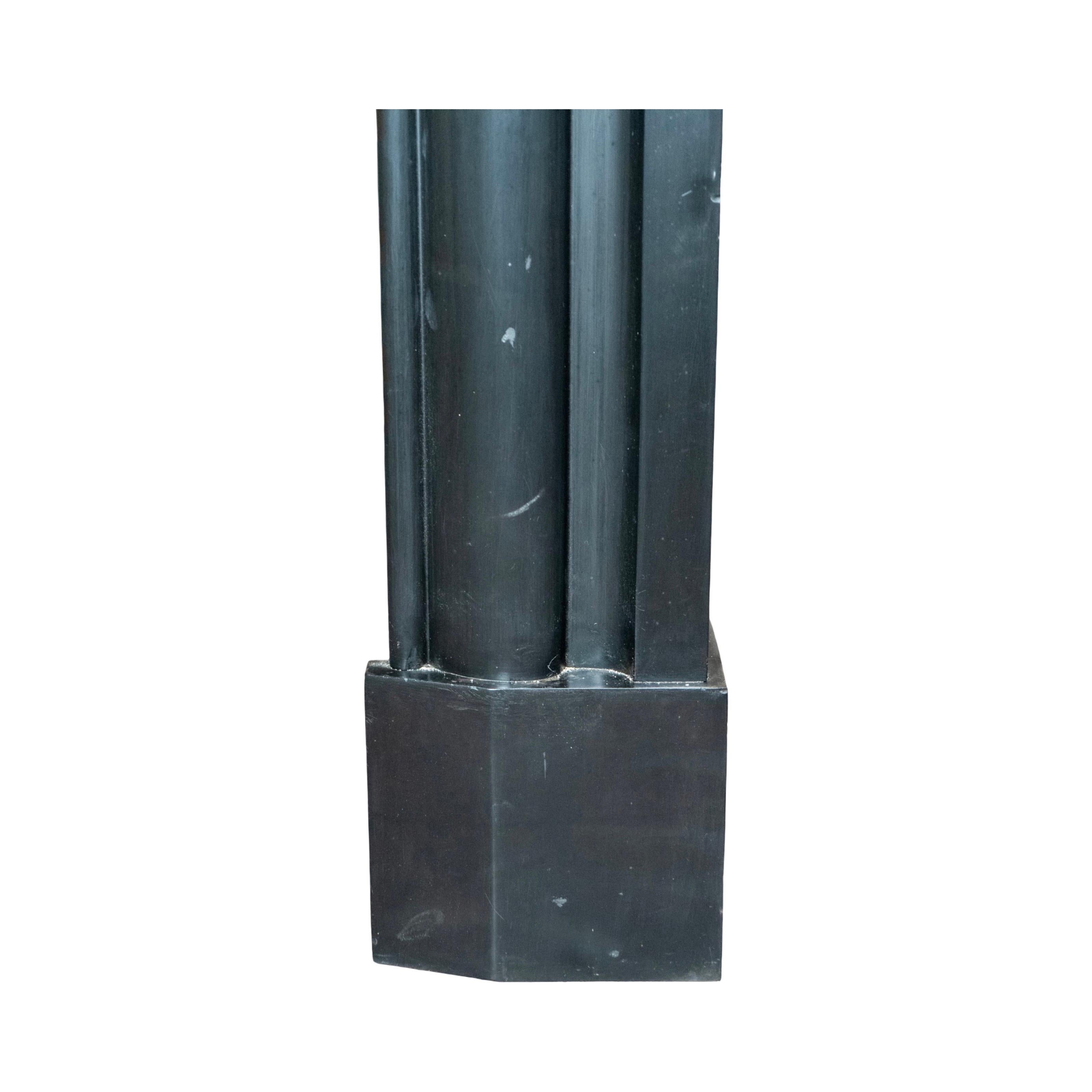 Antique Belgian Black Noir De Mazy Marble Mantel For Sale 1