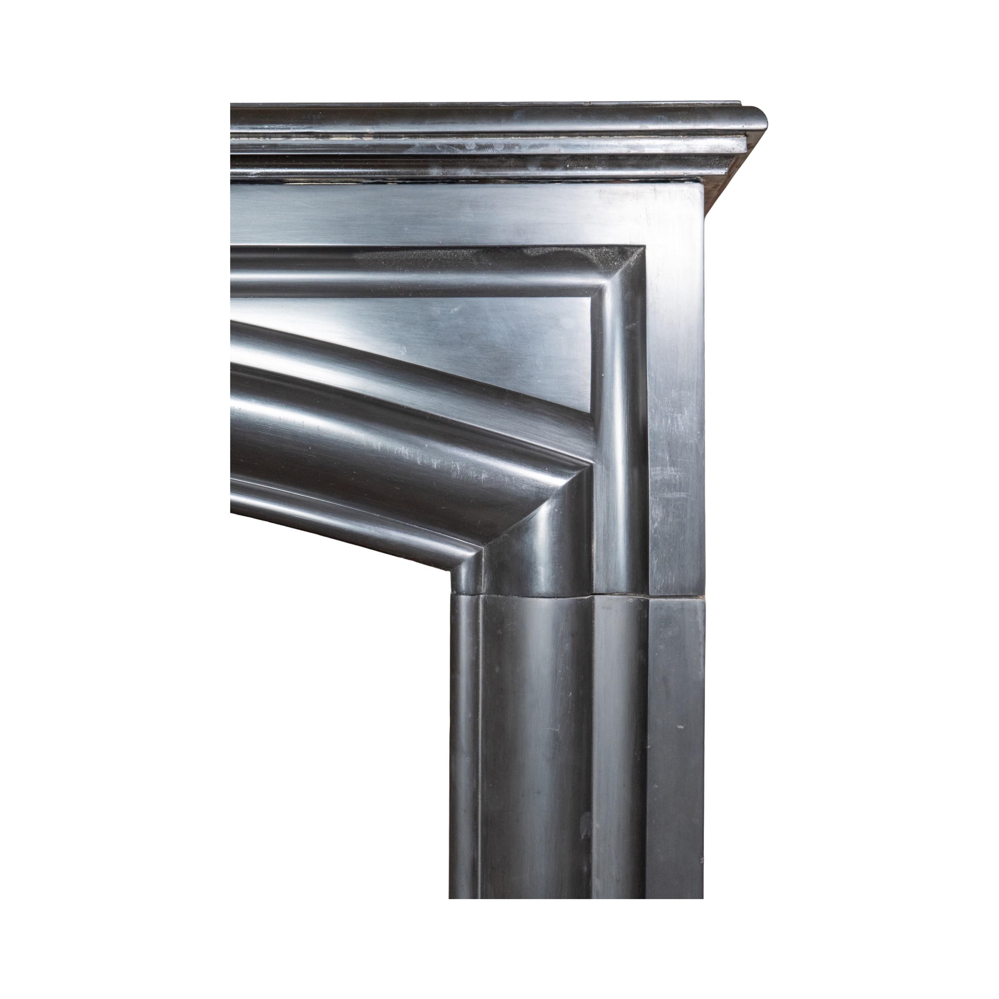 Antique Belgian Black Noir De Mazy Marble Mantel For Sale 2