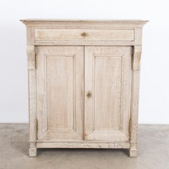 Antique Belgian Bleached Oak Buffet