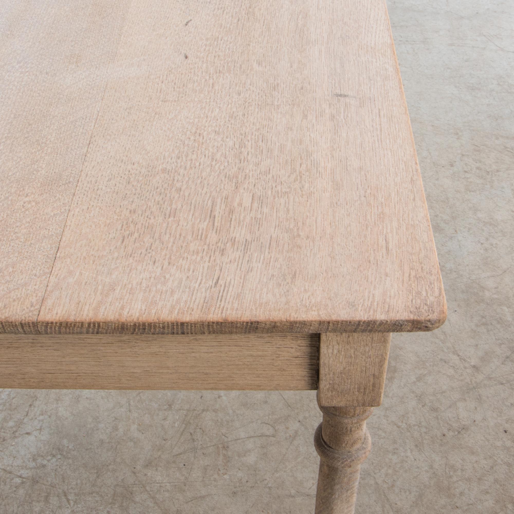 Antique Belgian Bleached Oak Table 2