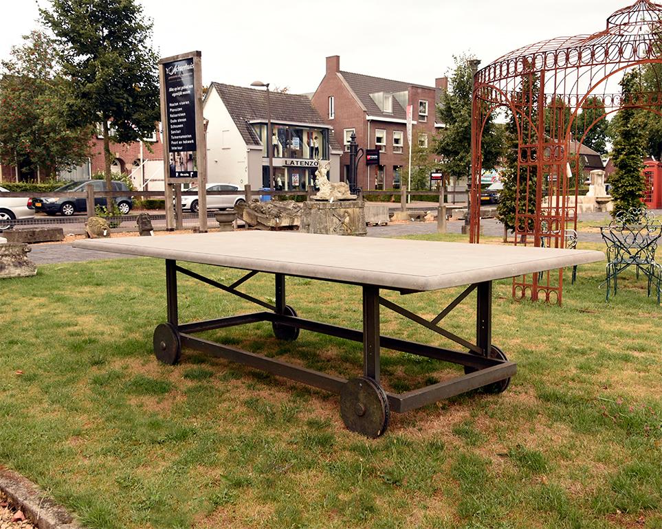 Late 19th Century Antique Belgian Bluestone Garden Table 19th Century