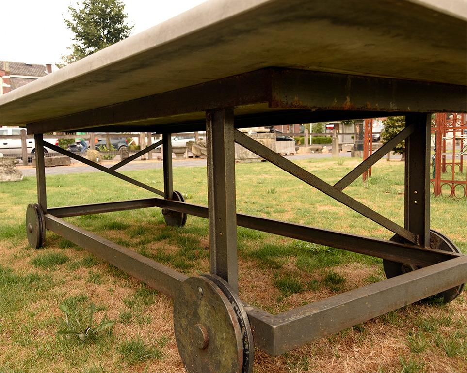 Antique Belgian Bluestone Garden Table 19th Century 1