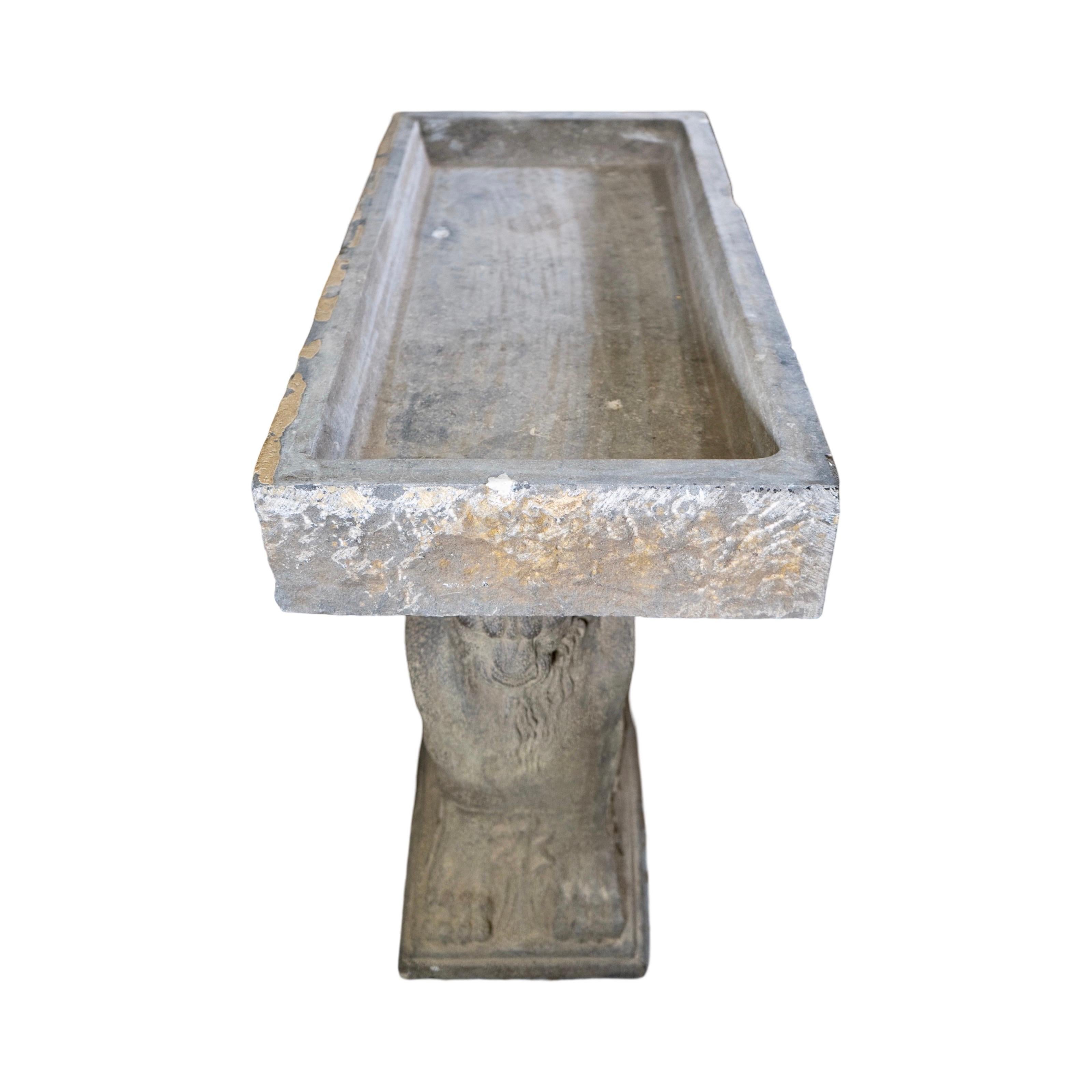 Antique Belgian Bluestone Sink and Base For Sale 2